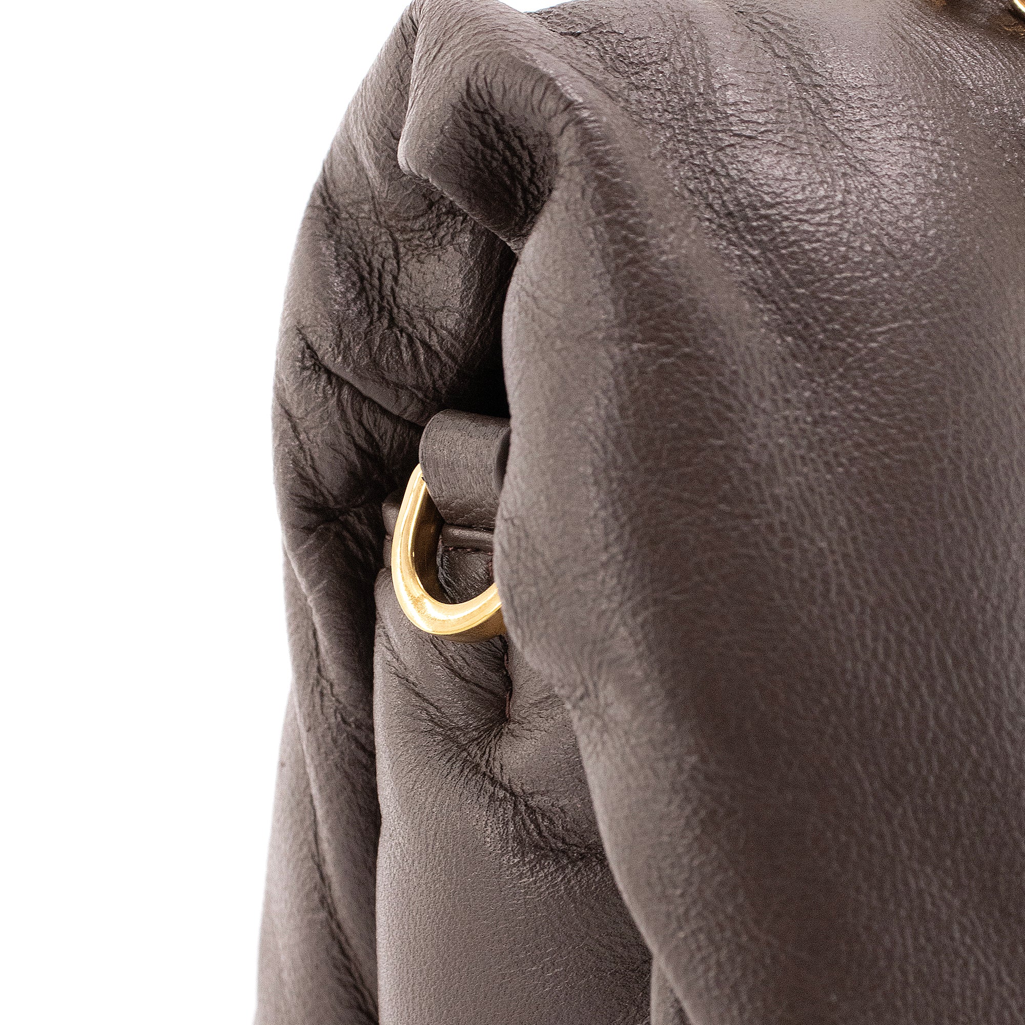 LOEWE - Sac à épaule Goya Puffer Loewe en cuir marron