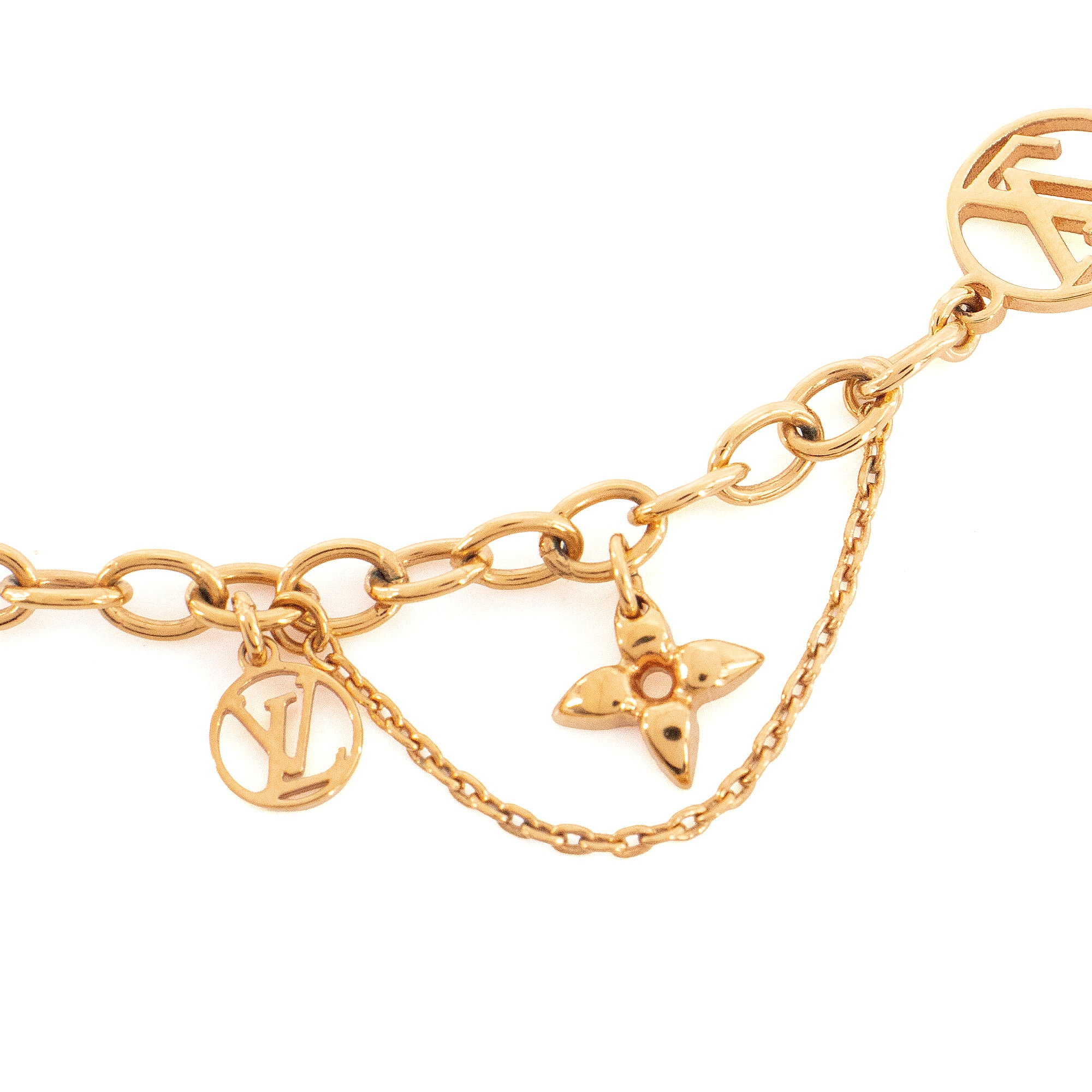 LOUIS VUITTON - Collier souple Blooming Louis Vuitton en métal doré