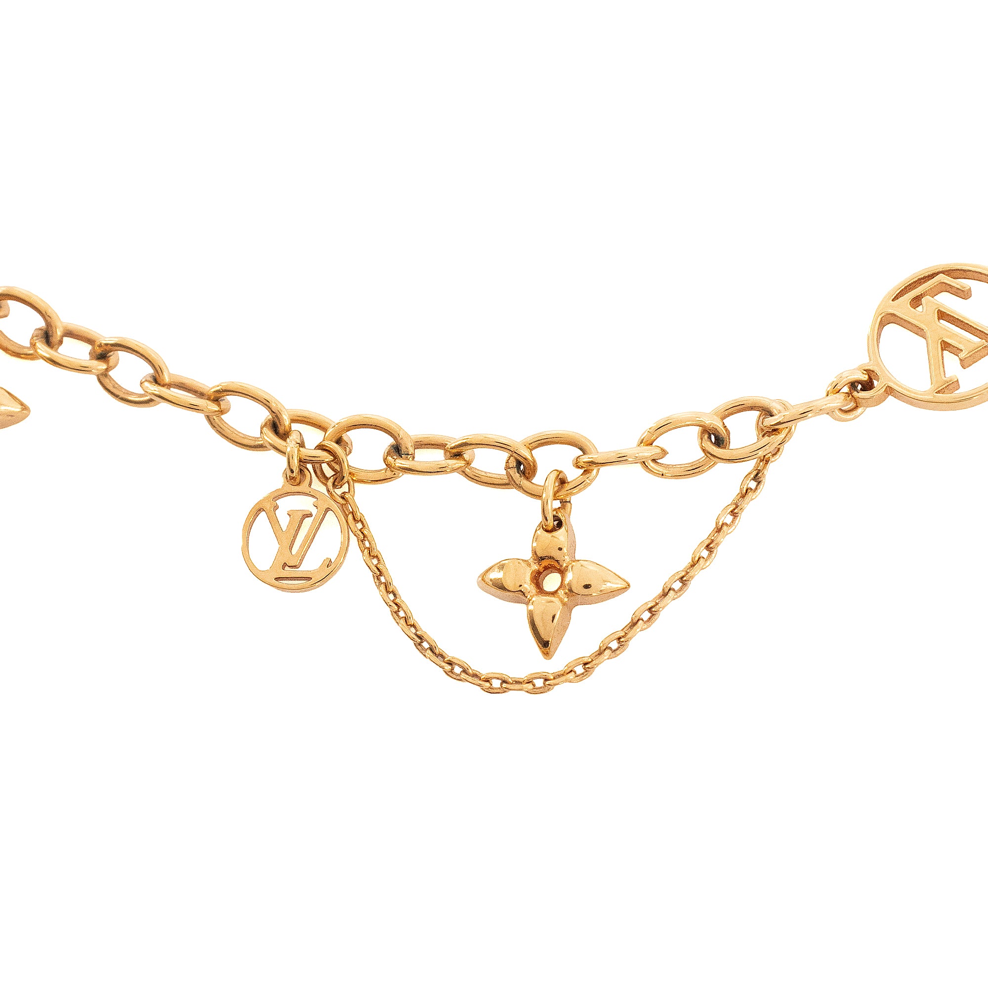 LOUIS VUITTON - Collier souple Blooming Louis Vuitton en métal doré