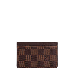 LOUIS VUITTON - Porte cartes Simple Louis Vuitton en toile enduite damier ébène