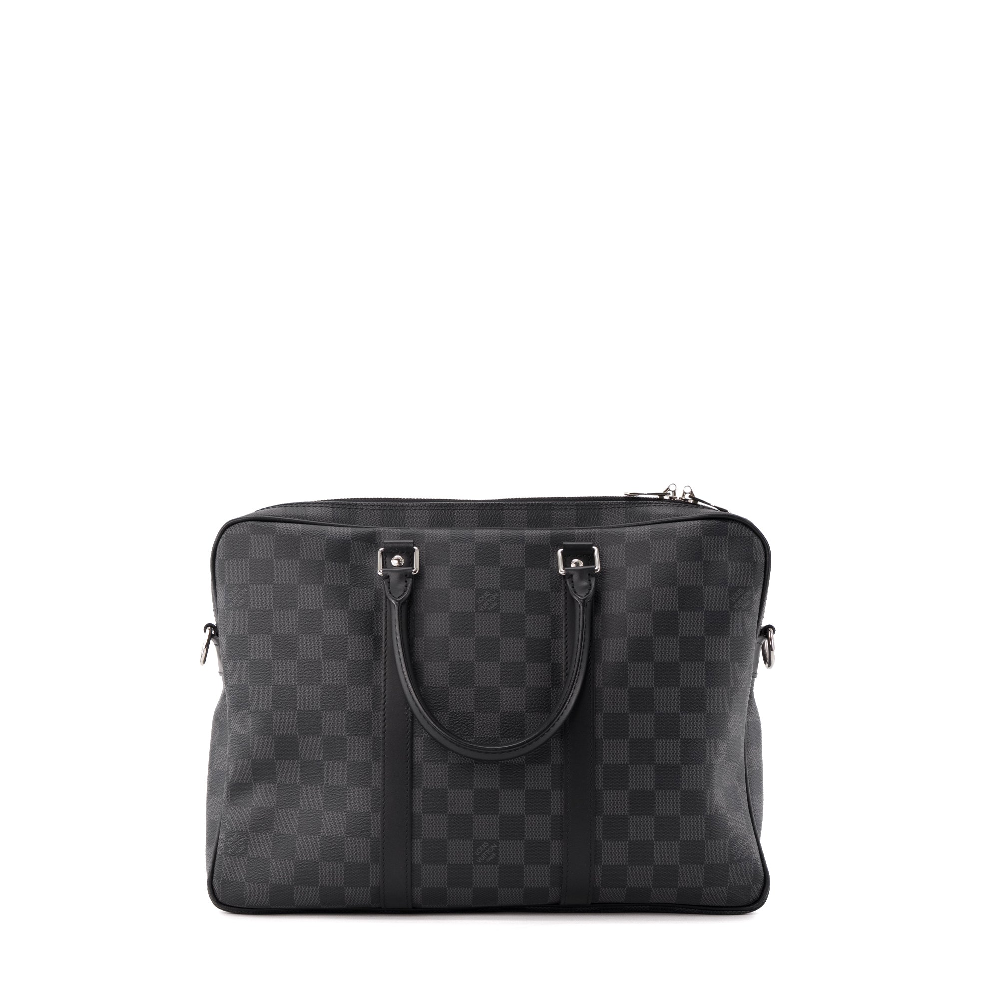 LOUIS VUITTON - Porte-documents Voyage PM Louis Vuitton en toile enduite damier graphite