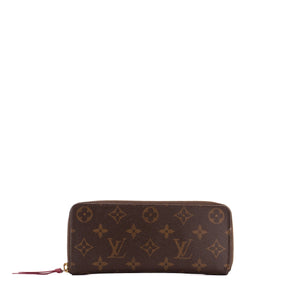 LOUIS VUITTON - Portefeuille Clémence Louis Vuitton en toile enduite monogrammée
