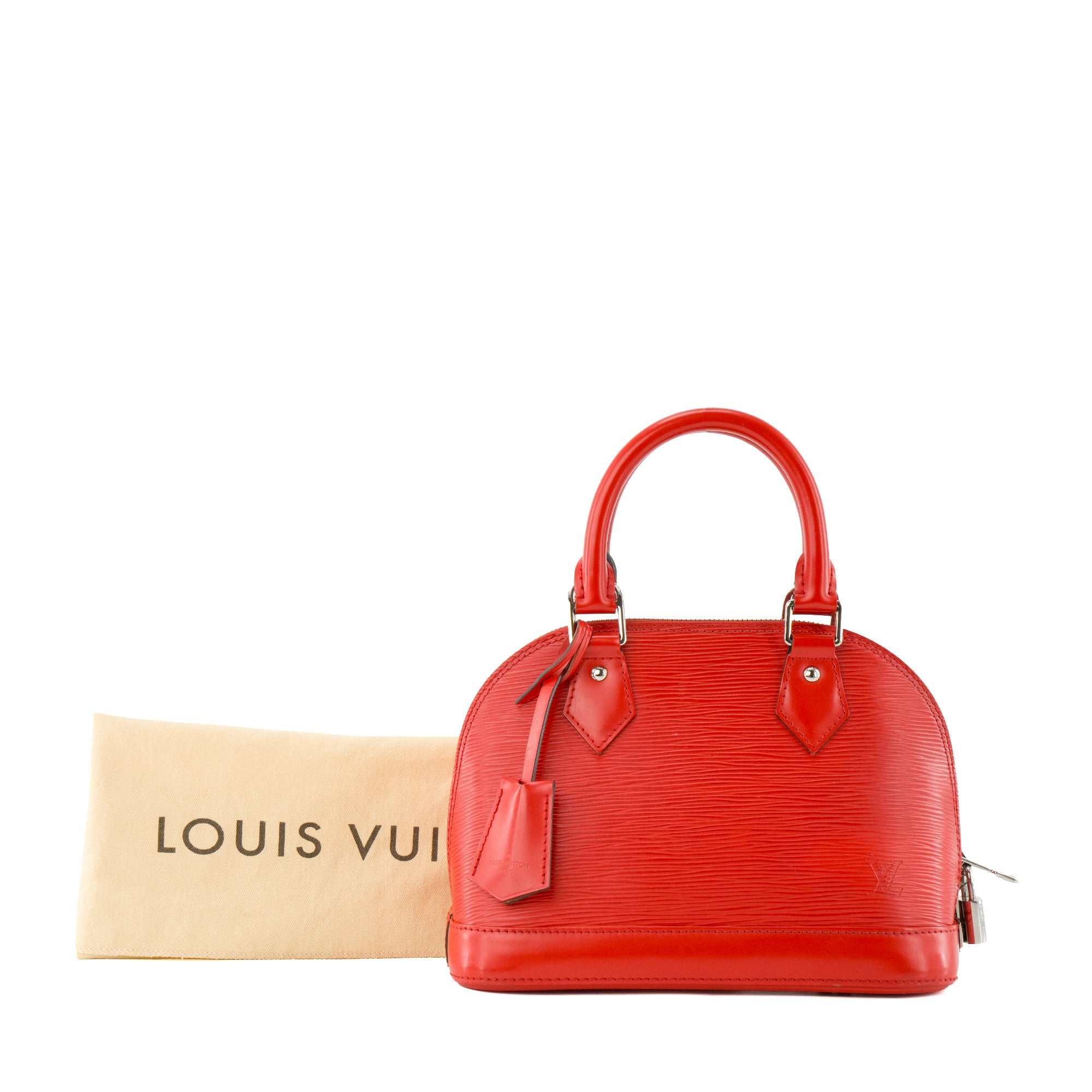 LOUIS VUITTON - Sac à bandoulière Alma BB Louis Vuitton en cuir épi rouge