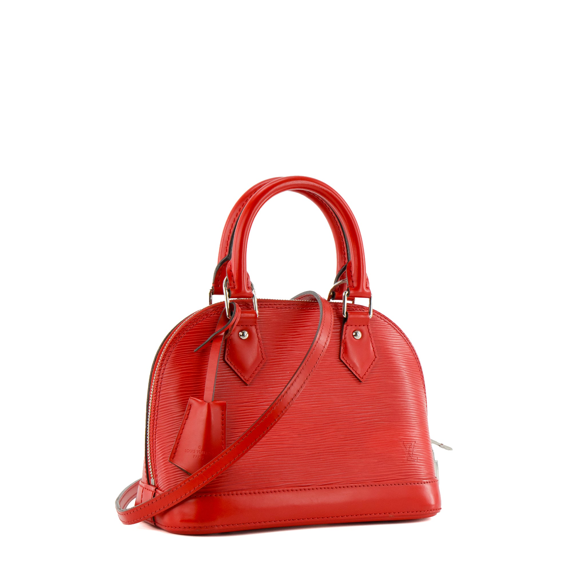 LOUIS VUITTON - Sac à bandoulière Alma BB Louis Vuitton en cuir épi rouge
