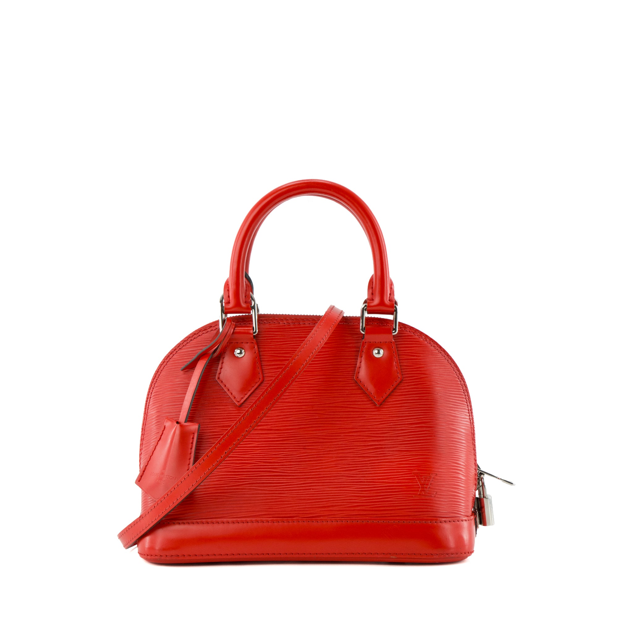 LOUIS VUITTON - Sac à bandoulière Alma BB Louis Vuitton en cuir épi rouge