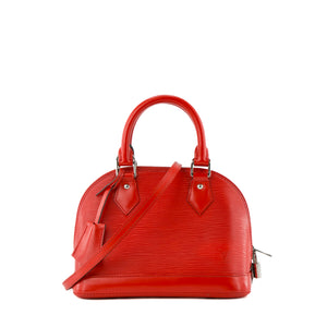 LOUIS VUITTON - Sac à bandoulière Alma BB Louis Vuitton en cuir épi rouge