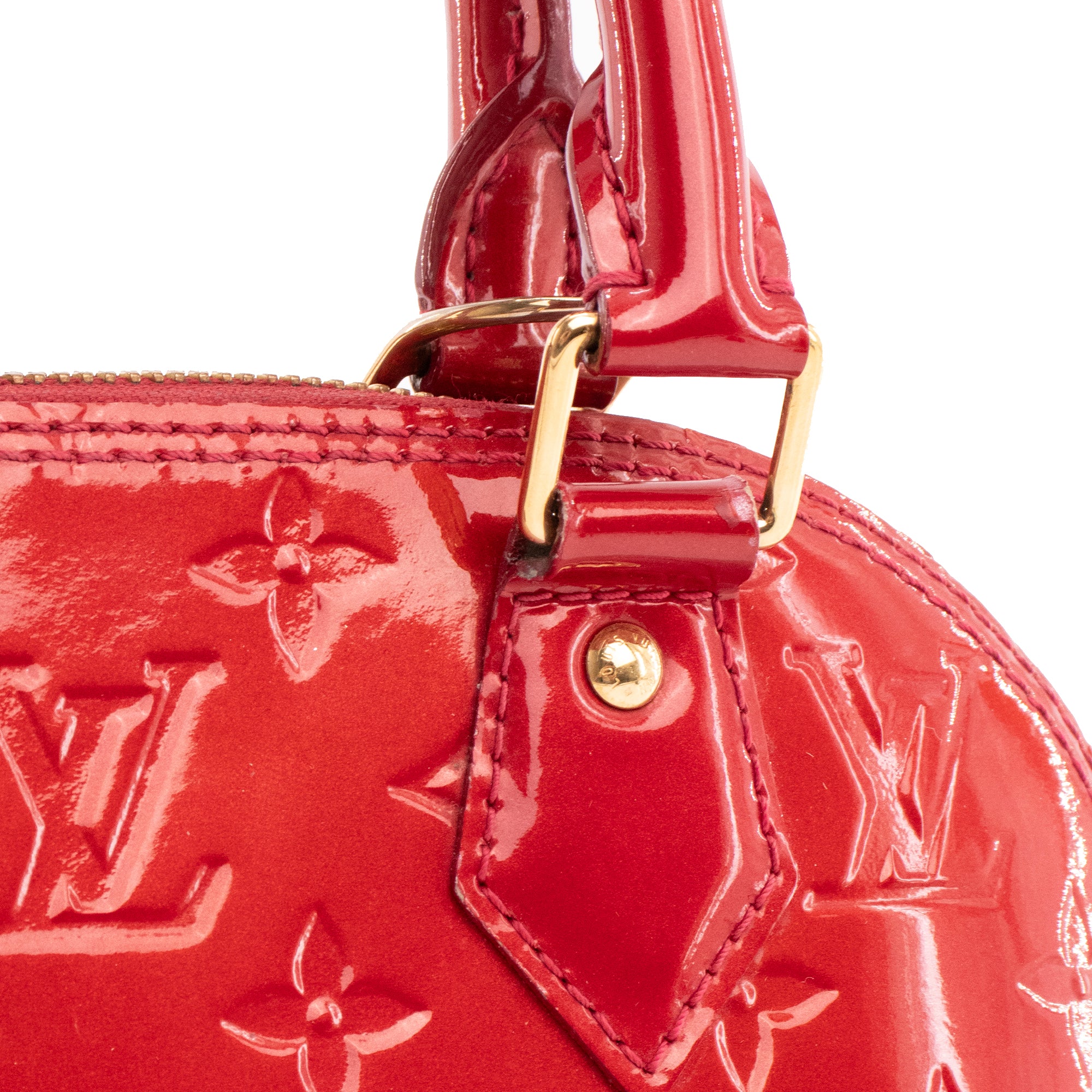 LOUIS VUITTON - Sac à bandoulière Alma BB Louis Vuitton en cuir verni rouge
