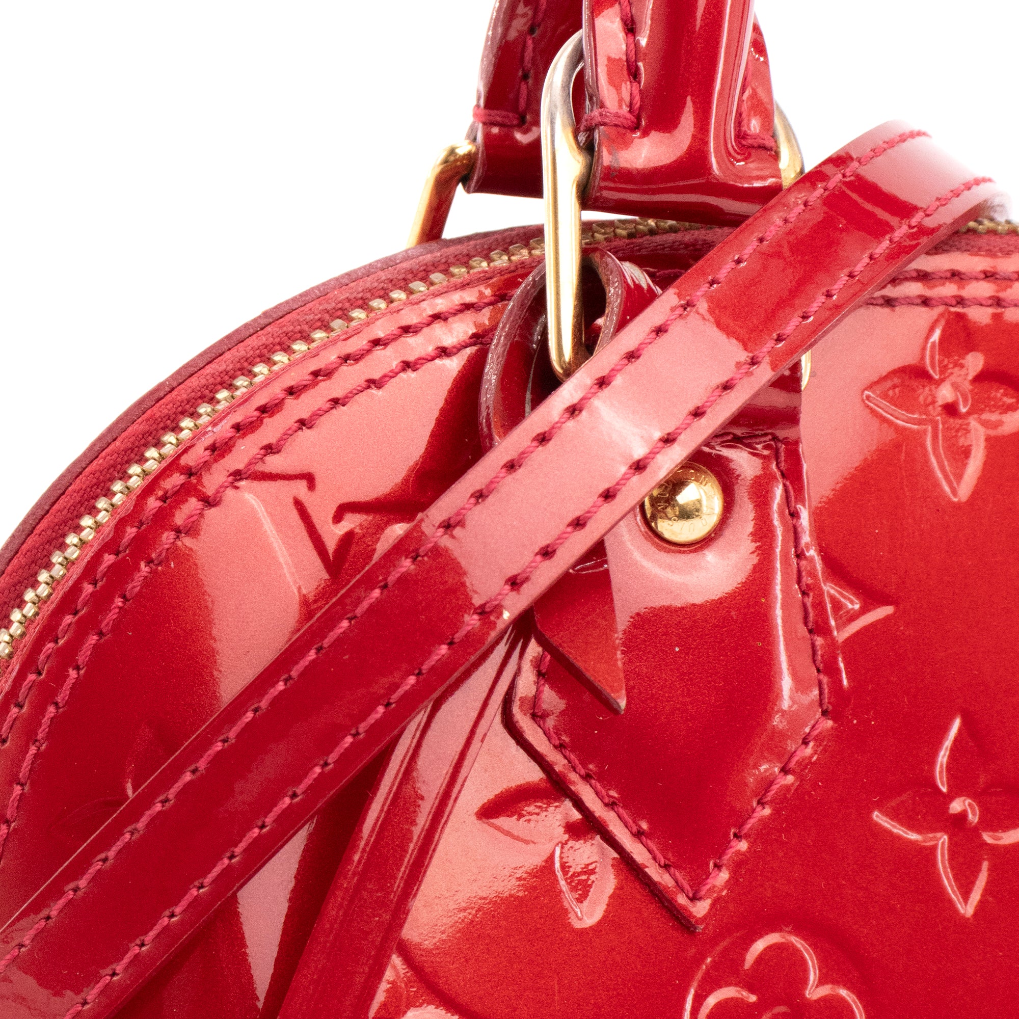 LOUIS VUITTON - Sac à bandoulière Alma BB Louis Vuitton en cuir verni rouge