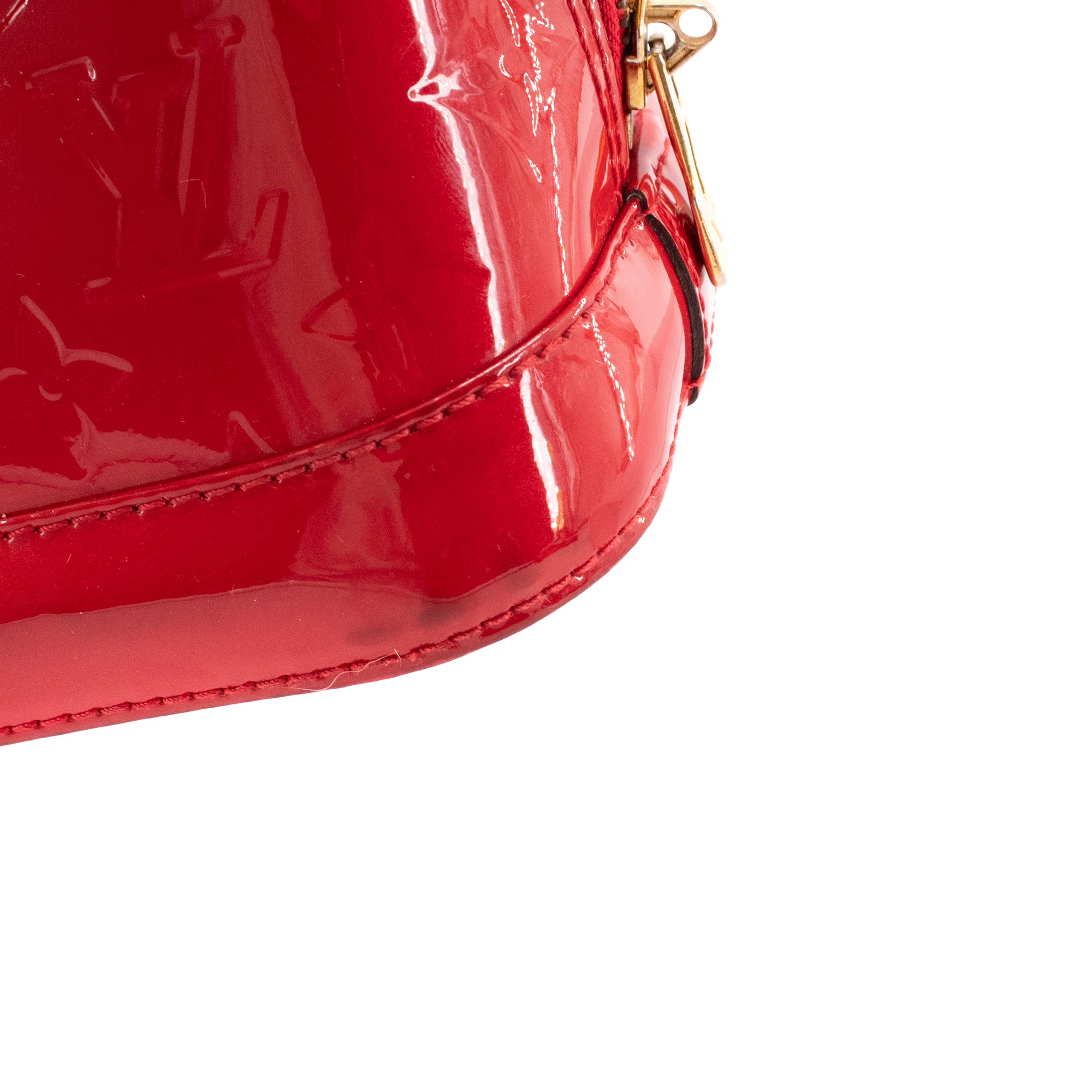 LOUIS VUITTON - Sac à bandoulière Alma BB Louis Vuitton en cuir verni rouge