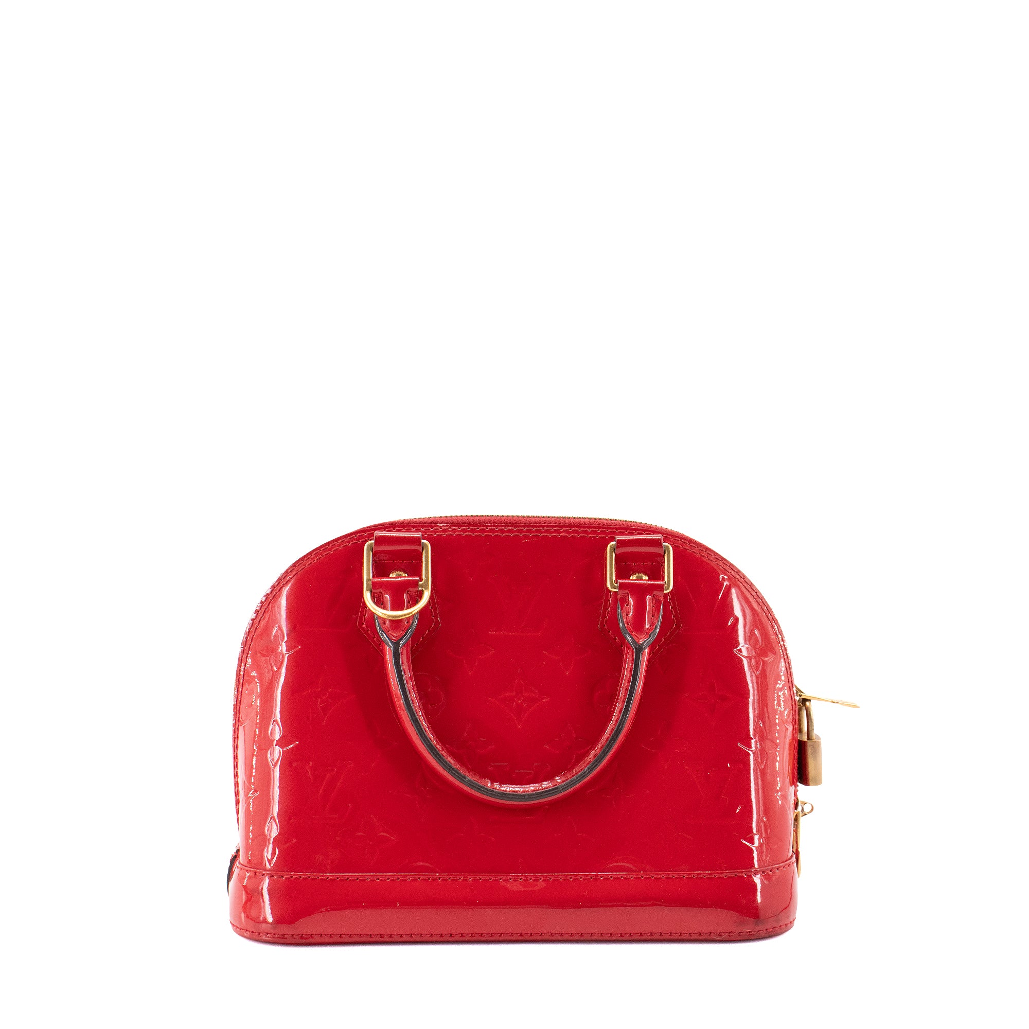 LOUIS VUITTON - Sac à bandoulière Alma BB Louis Vuitton en cuir verni rouge