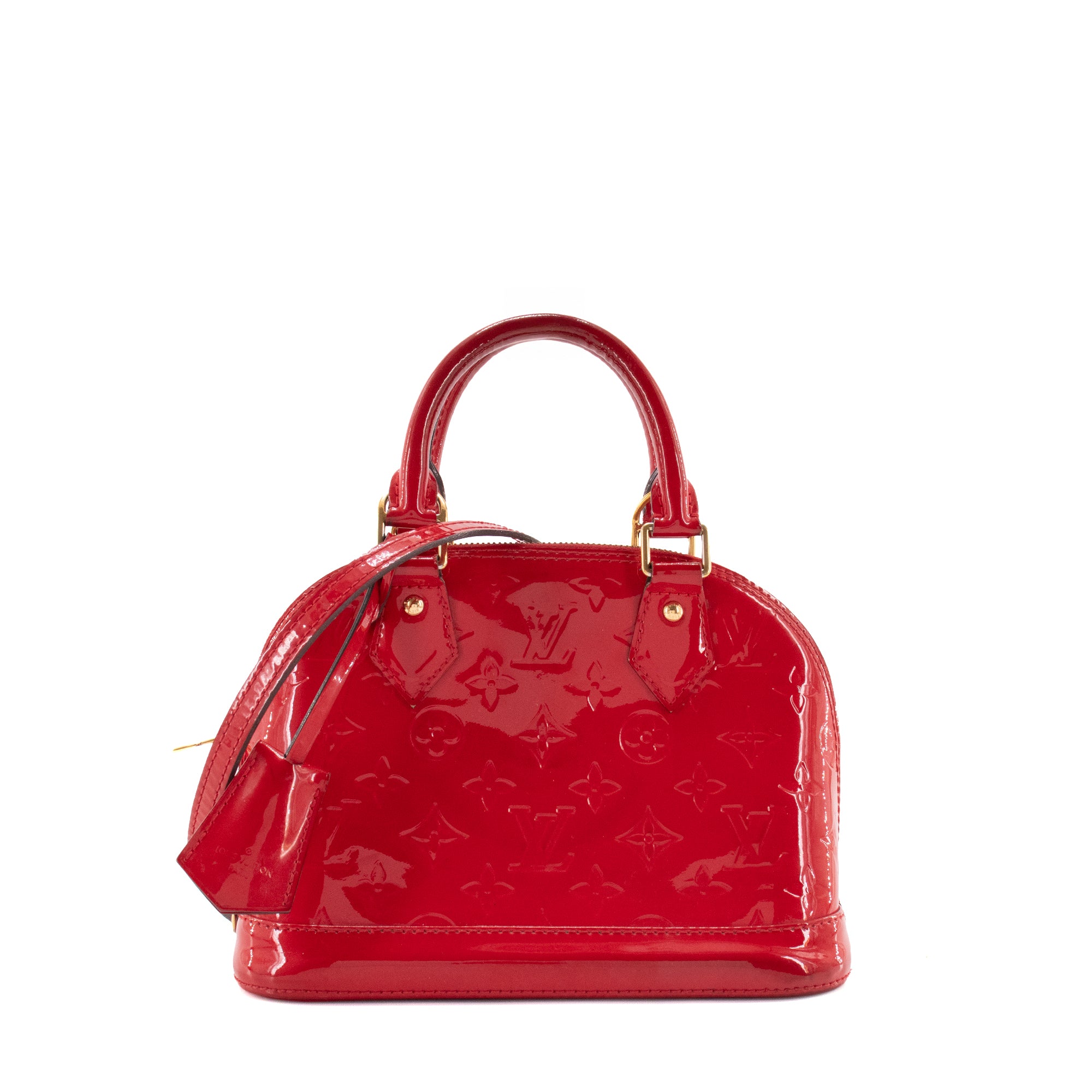 LOUIS VUITTON - Sac à bandoulière Alma BB Louis Vuitton en cuir verni rouge
