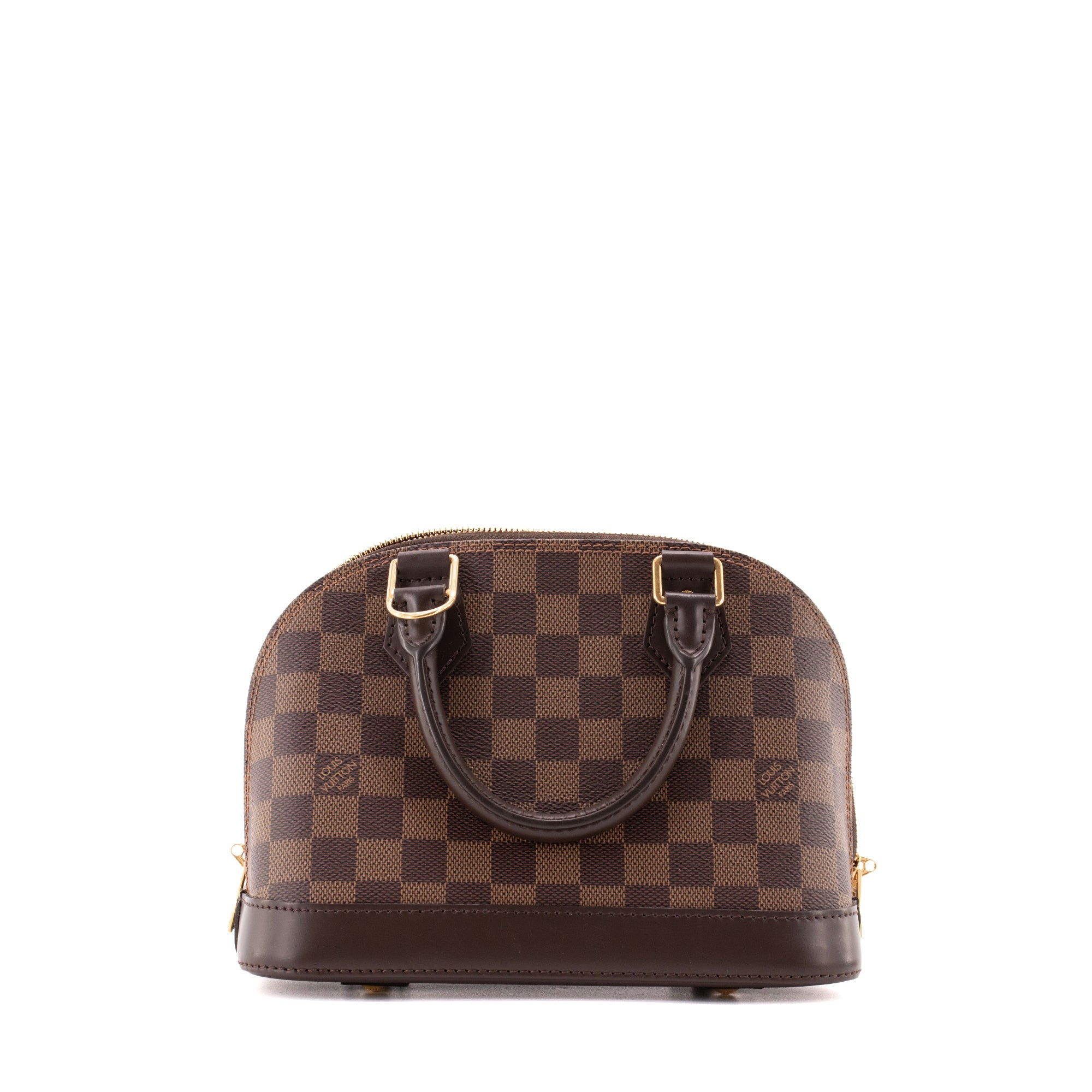 LOUIS VUITTON - Sac à bandoulière Alma BB Louis Vuitton en toile damier ébène