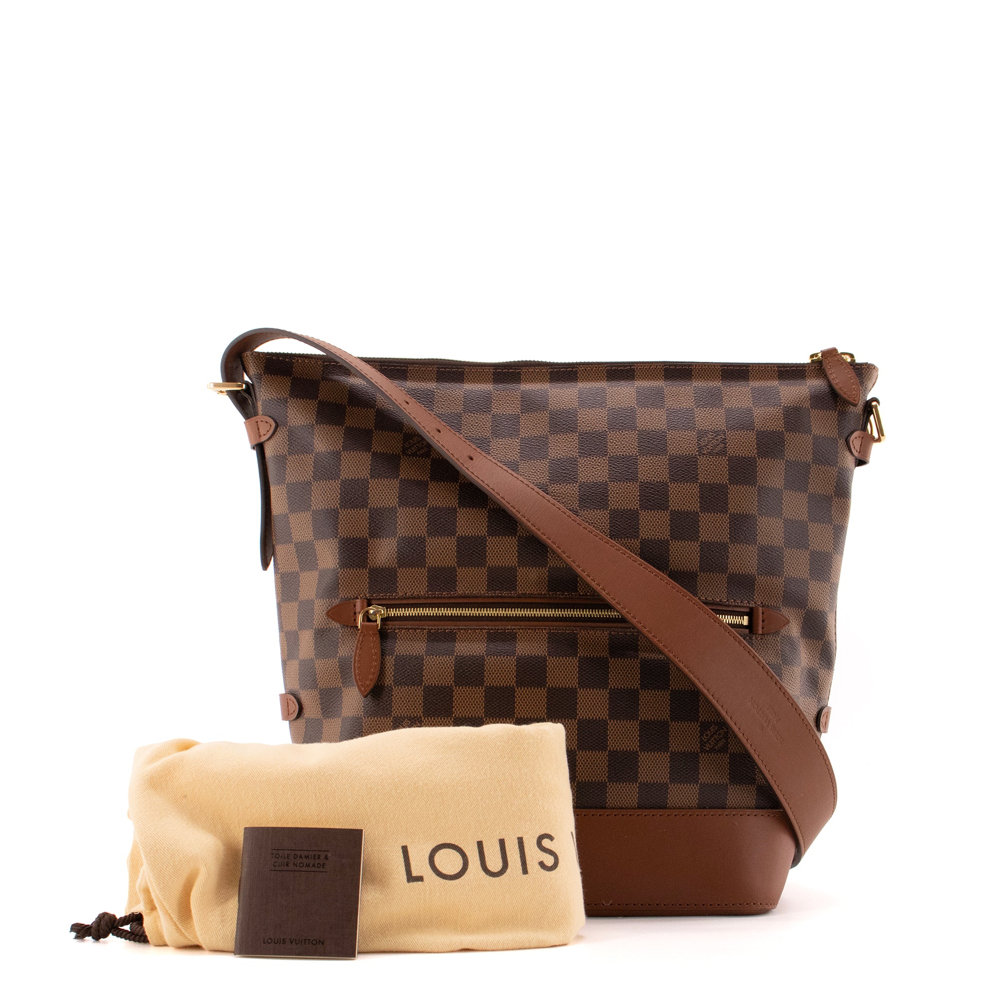 LOUIS VUITTON - Sac à bandoulière Diane Louis Vuitton en toile enduite damier ébène