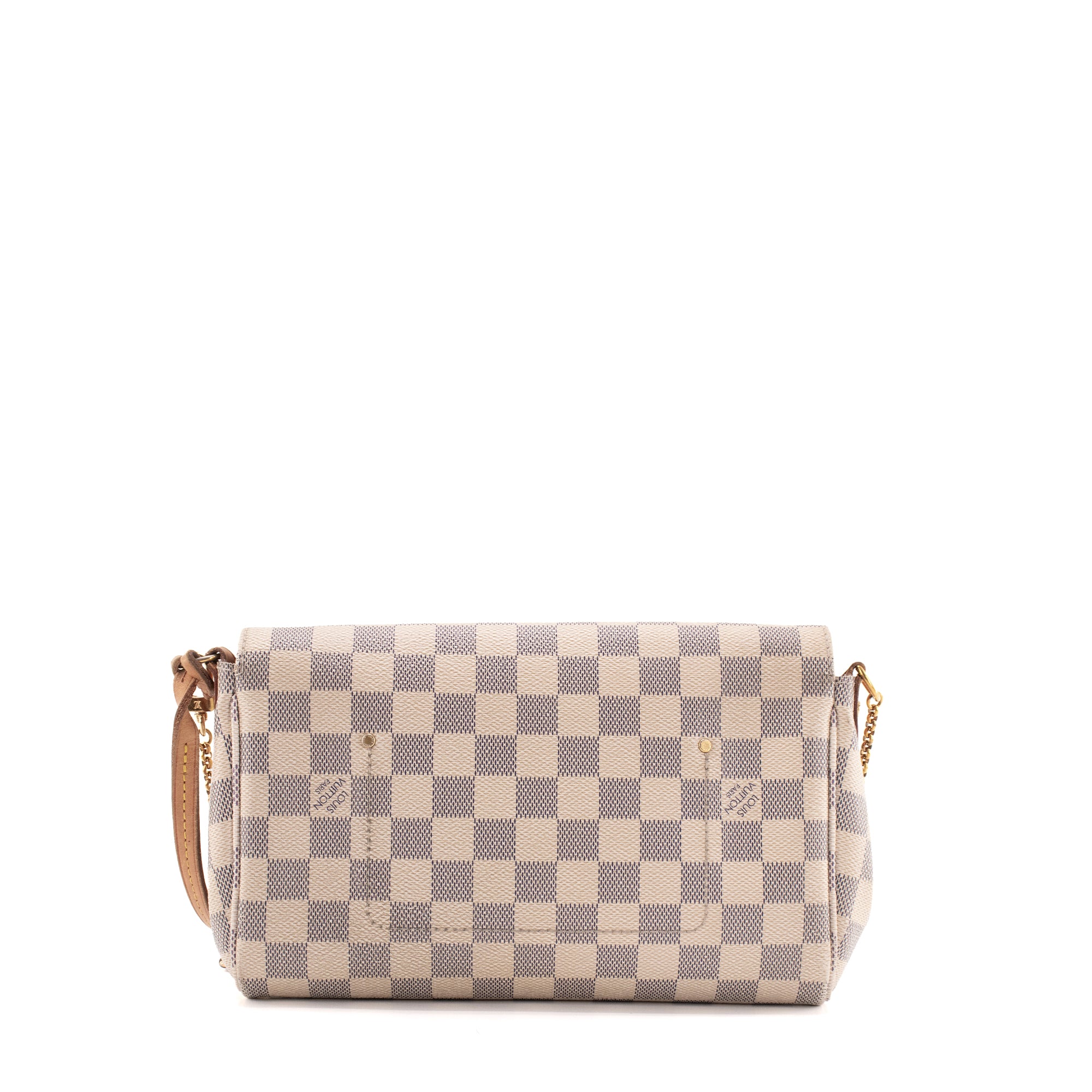 LOUIS VUITTON - Sac à bandoulière Favorite Louis Vuitton en toile enduite damier azur