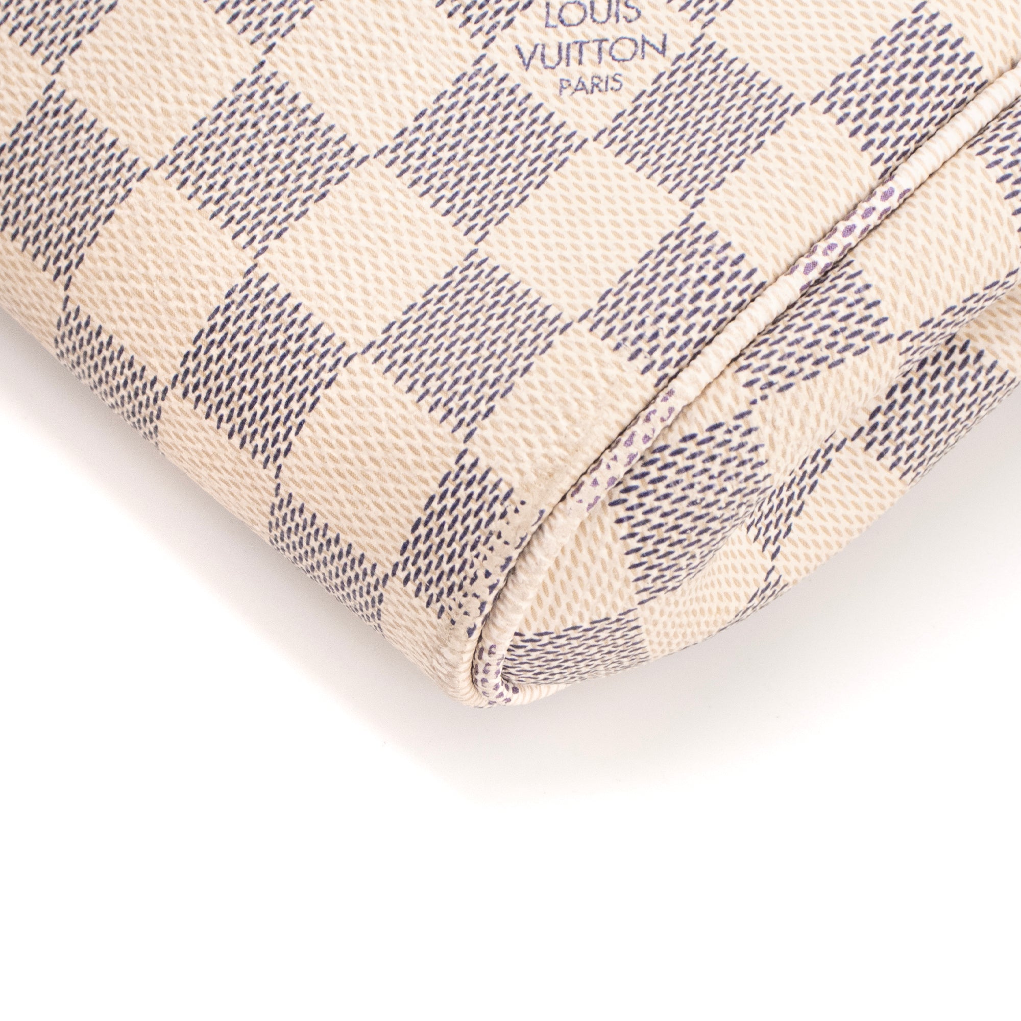 LOUIS VUITTON - Sac à bandoulière Favorite Louis Vuitton en toile enduite damier azur