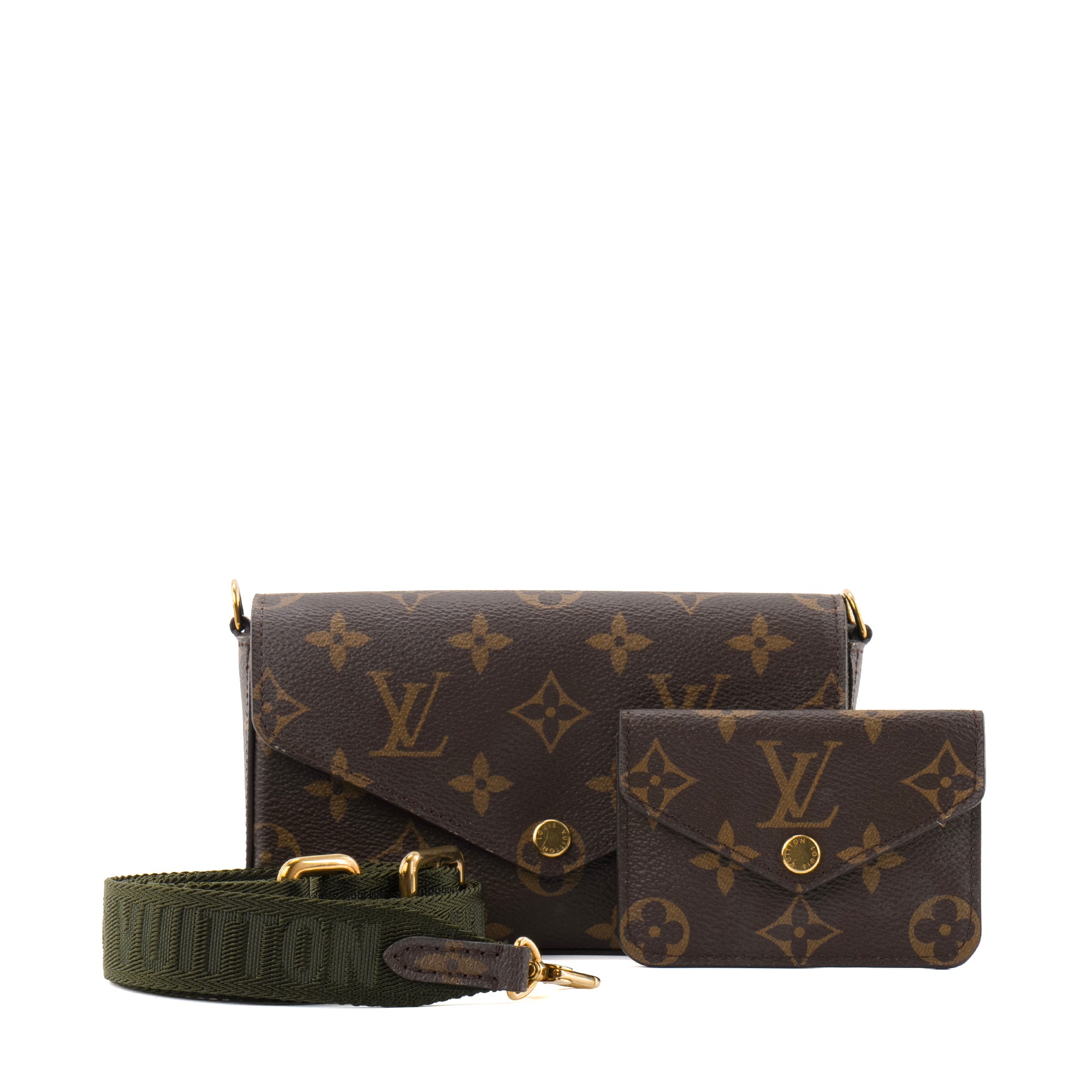 LOUIS VUITTON - Sac à bandoulière Félicie Strap & Go Louis Vuitton en toile enduite monogrammée