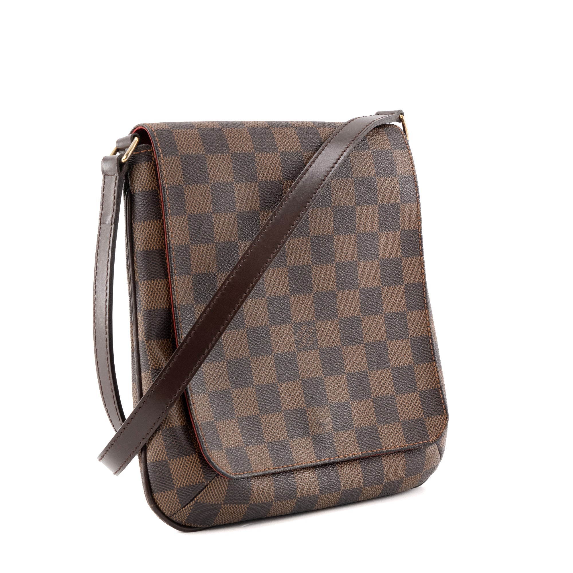 LOUIS VUITTON - Sac à bandoulière Salsa Musette PM Louis Vuitton en toile enduite damier ébène