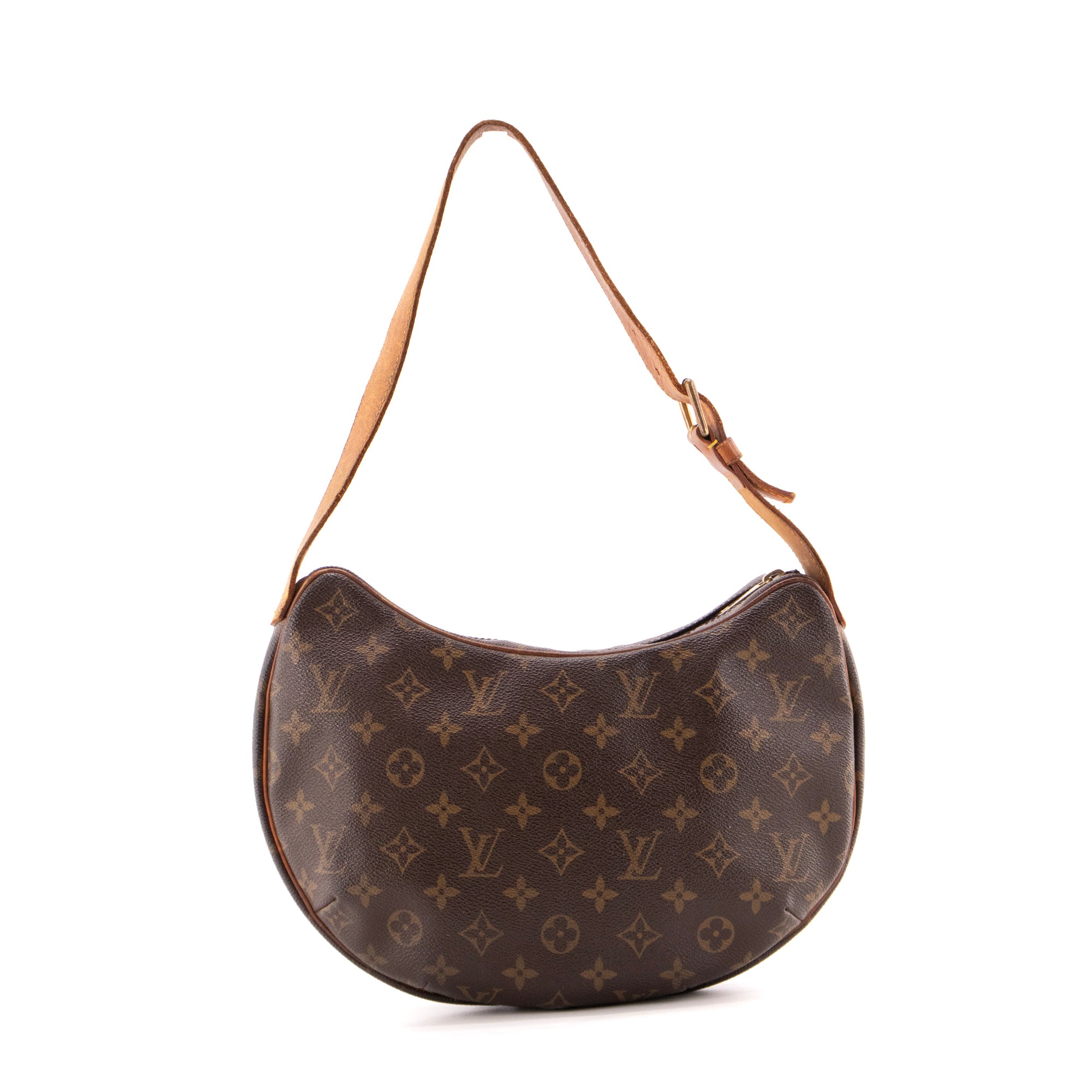LOUIS VUITTON - Sac à épaule Croissant Louis Vuitton en toile enduite monogrammée vintage