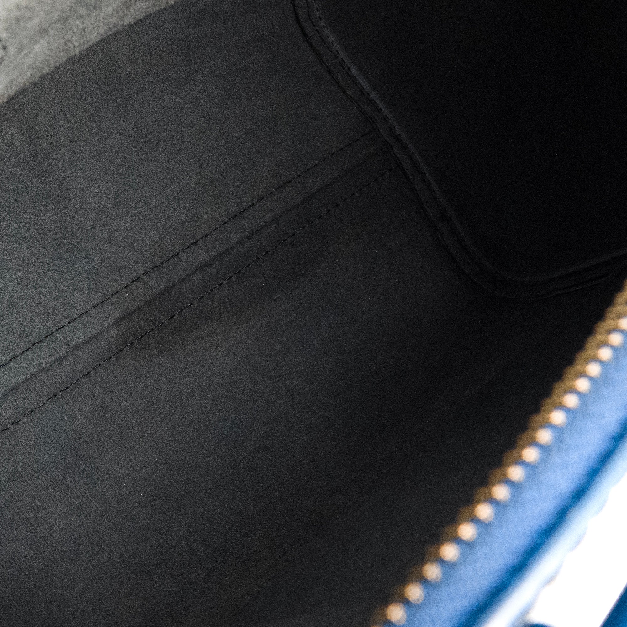 LOUIS VUITTON - Sac à main Speedy 25 Louis Vuitton cuir épi bleu vintage