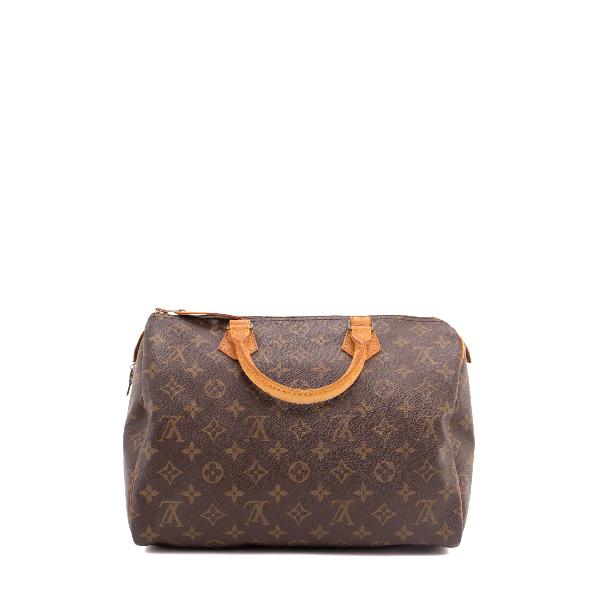 LOUIS VUITTON - Sac à main Speedy 30 Louis Vuitton en toile enduite monogrammée vintage