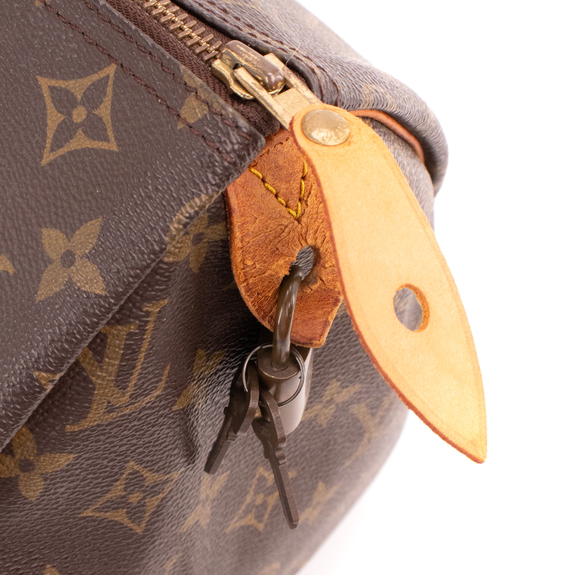 LOUIS VUITTON - Sac à main Speedy 30 Louis Vuitton en toile enduite monogrammée vintage
