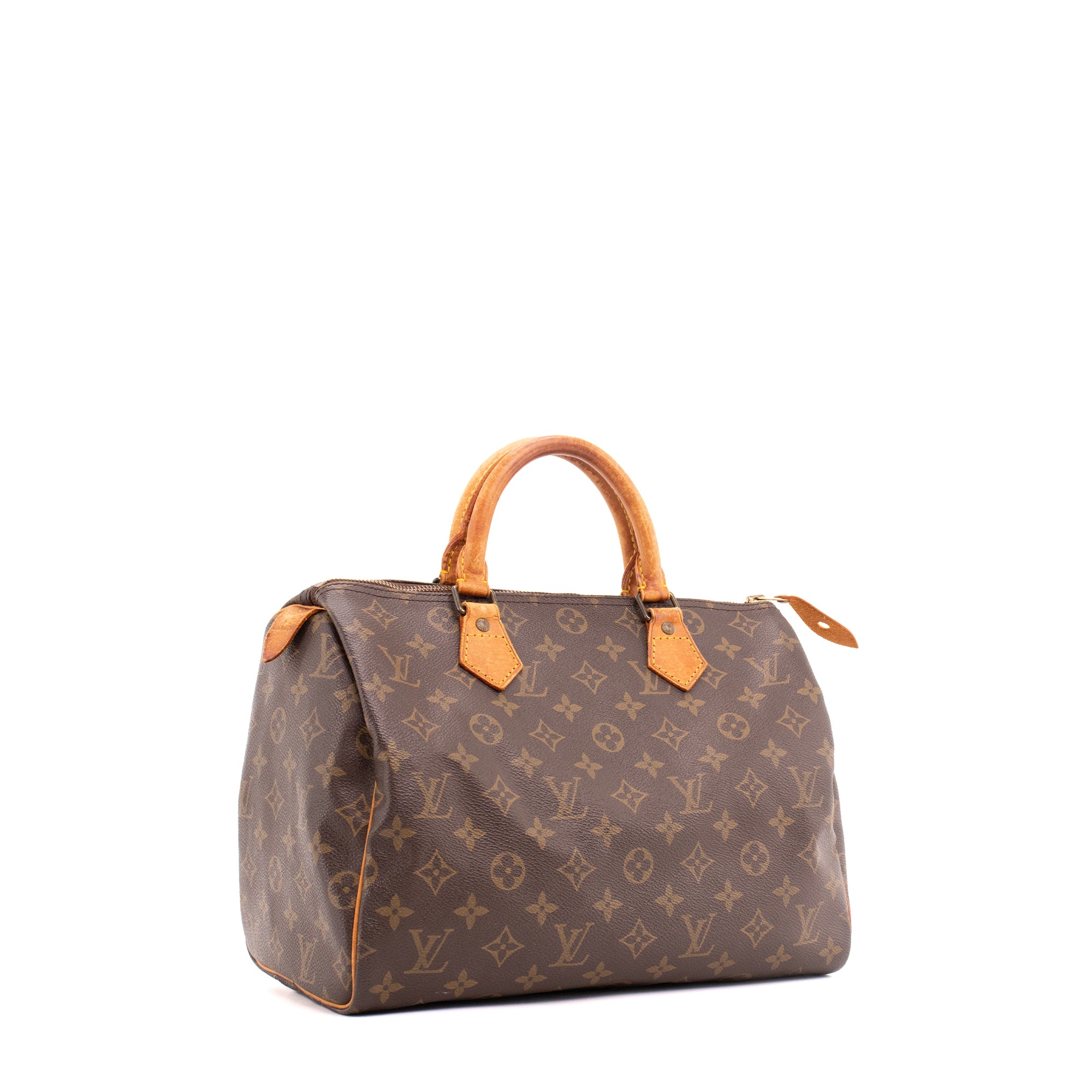 LOUIS VUITTON - Sac à main Speedy 30 Louis Vuitton en toile enduite monogrammée vintage