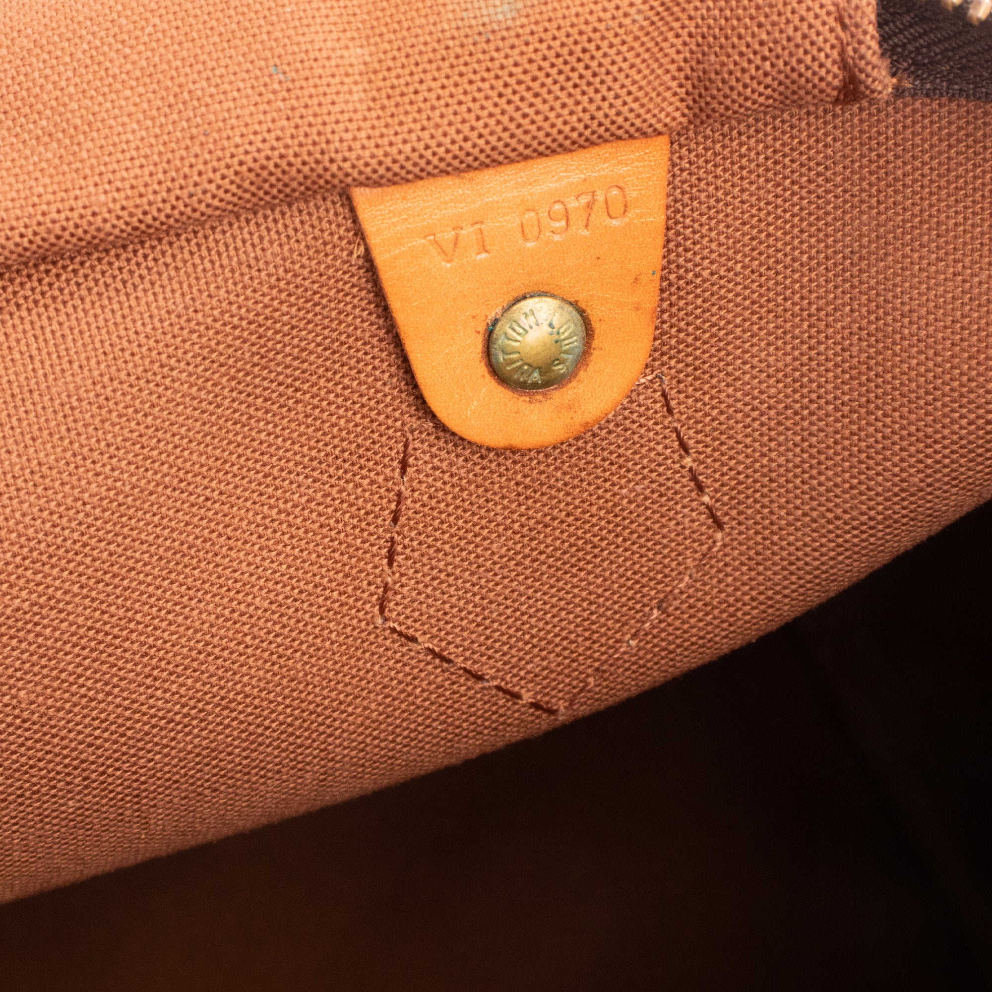 LOUIS VUITTON - Sac à main Speedy 30 Louis Vuitton en toile enduite monogrammée vintage