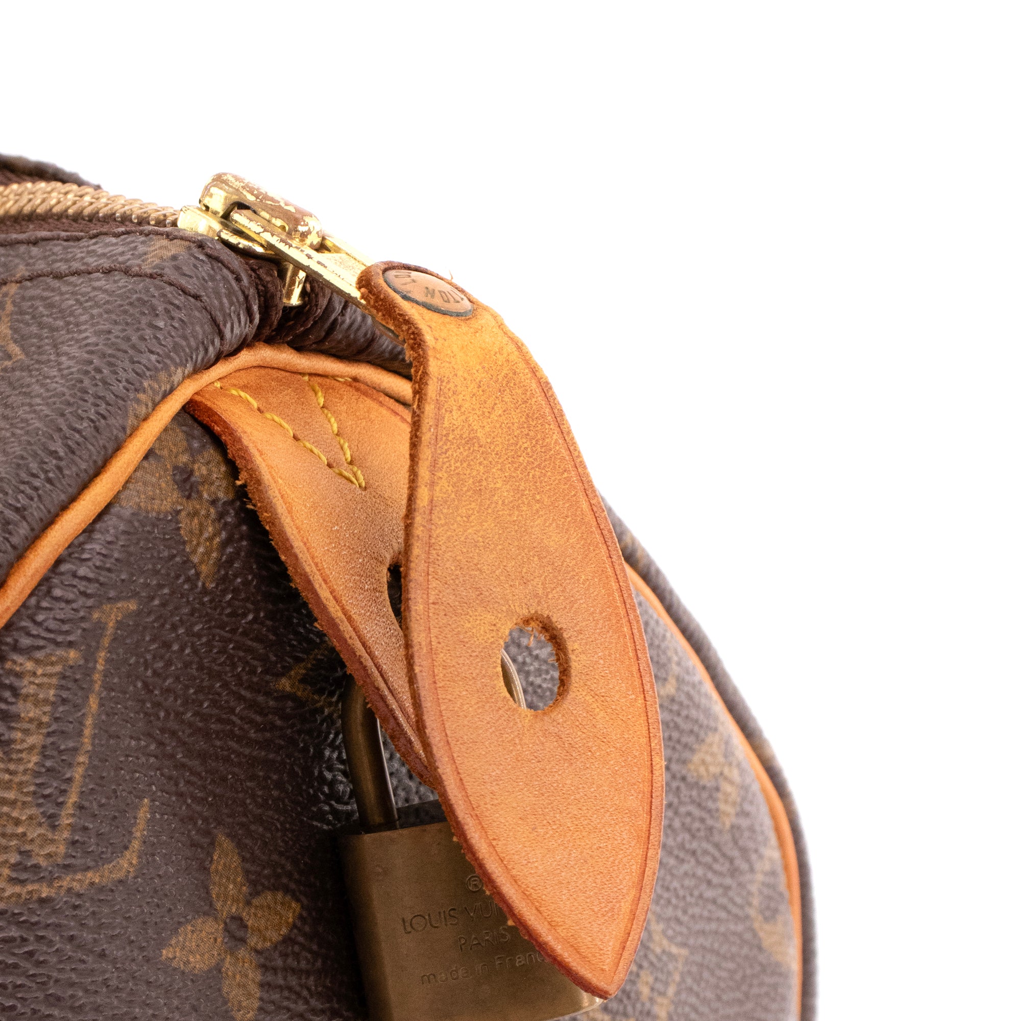 LOUIS VUITTON - Sac à main Speedy 30 Louis Vuitton en toile enduite monogrammée vintage