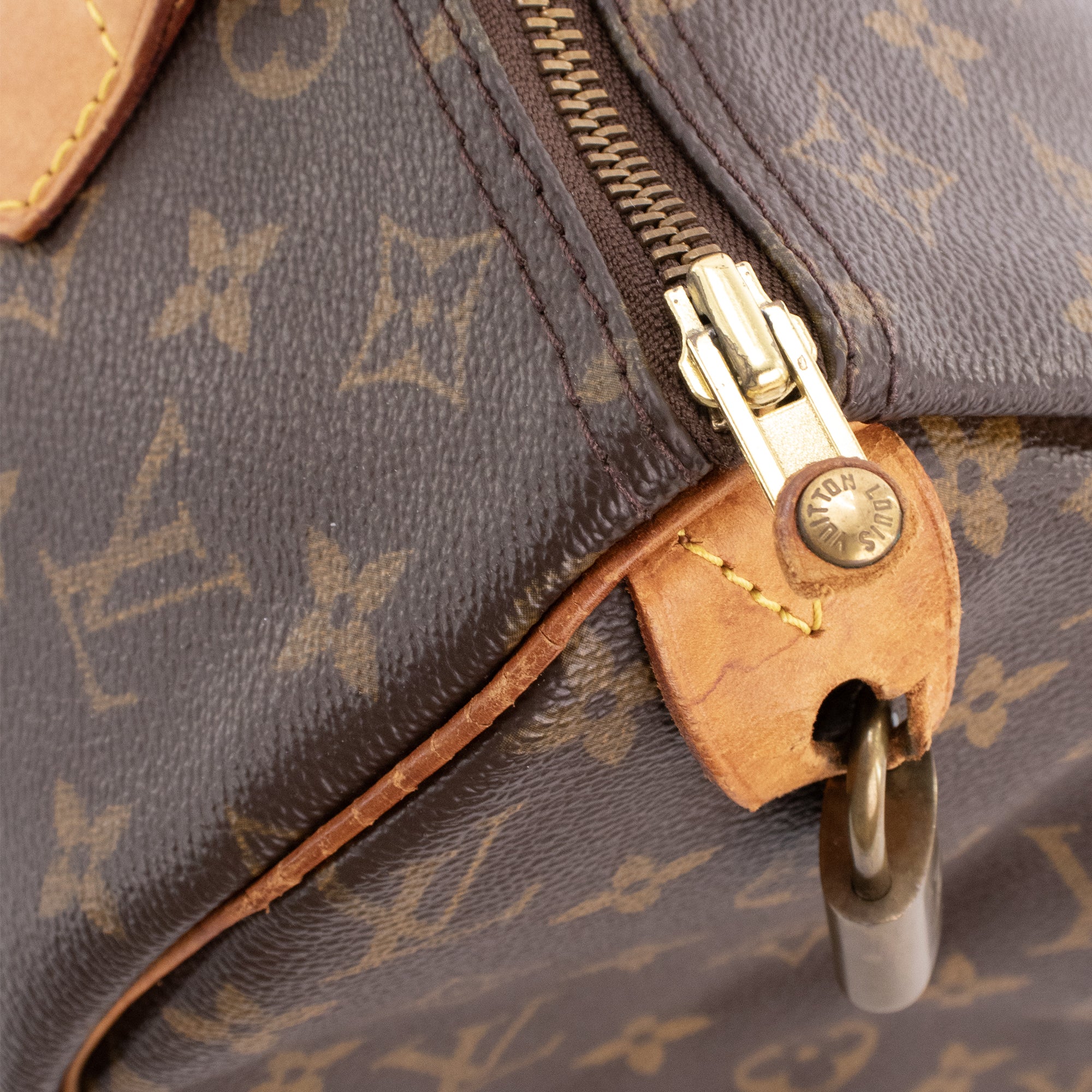 LOUIS VUITTON - Sac à main Speedy 30 Louis Vuitton en toile enduite monogrammée vintage