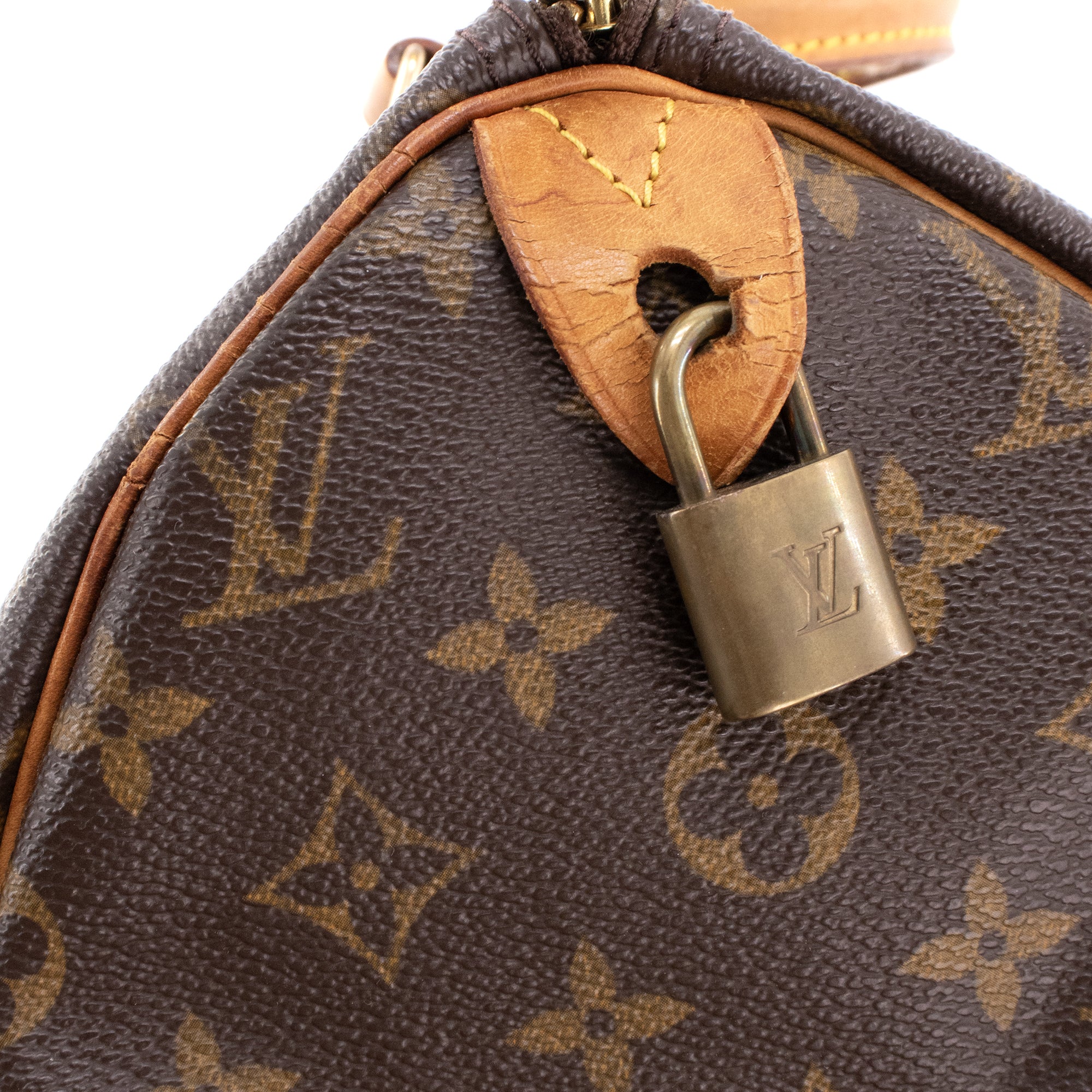 LOUIS VUITTON - Sac à main Speedy 30 Louis Vuitton en toile enduite monogrammée vintage