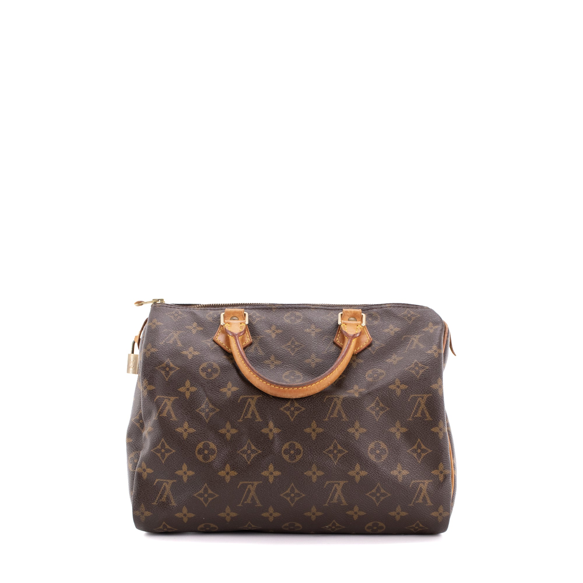 LOUIS VUITTON - Sac à main Speedy 30 Louis Vuitton en toile enduite monogrammée vintage