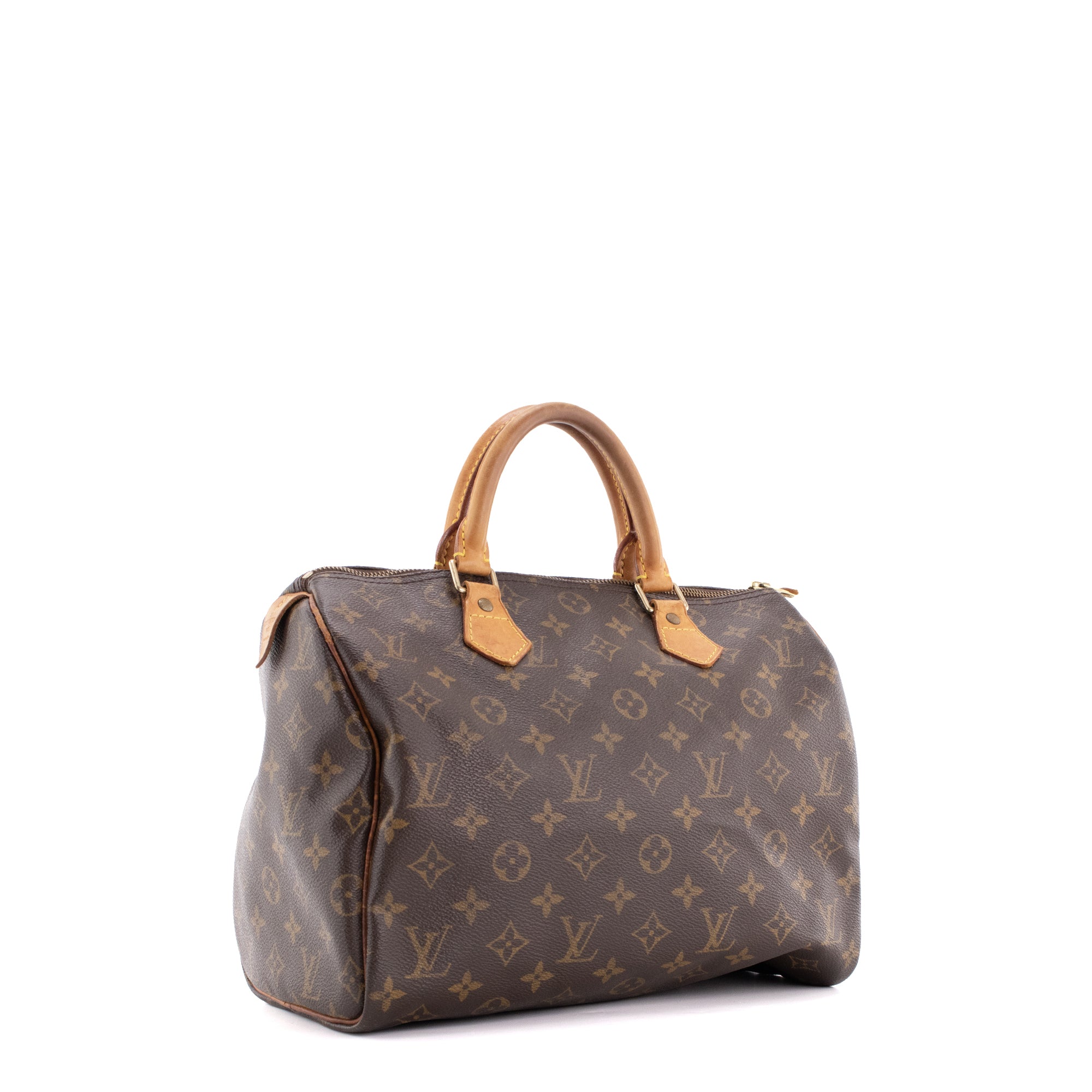 LOUIS VUITTON - Sac à main Speedy 30 Louis Vuitton en toile enduite monogrammée vintage