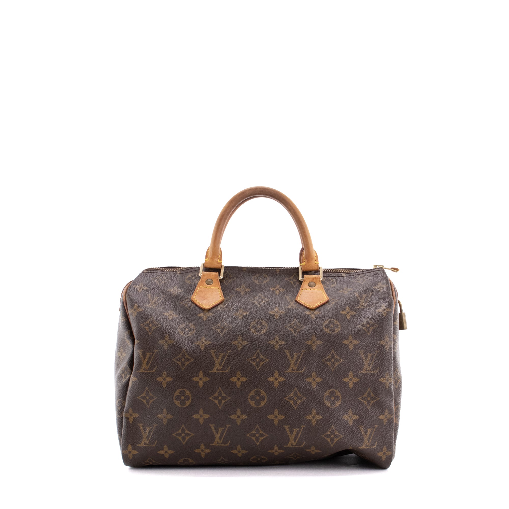 LOUIS VUITTON - Sac à main Speedy 30 Louis Vuitton en toile enduite monogrammée vintage
