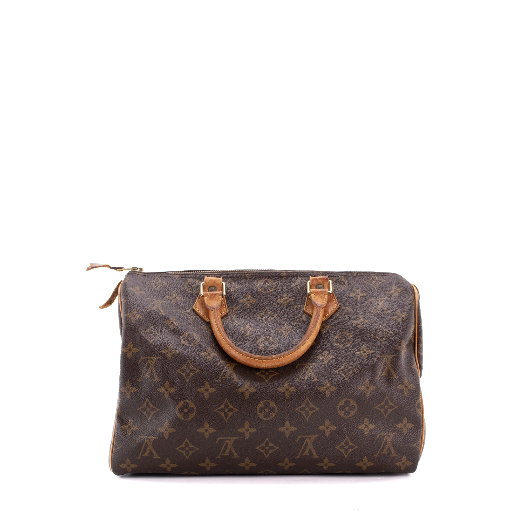 LOUIS VUITTON - Sac à main Speedy 30 Louis Vuitton en toile enduite monogrammée vintage