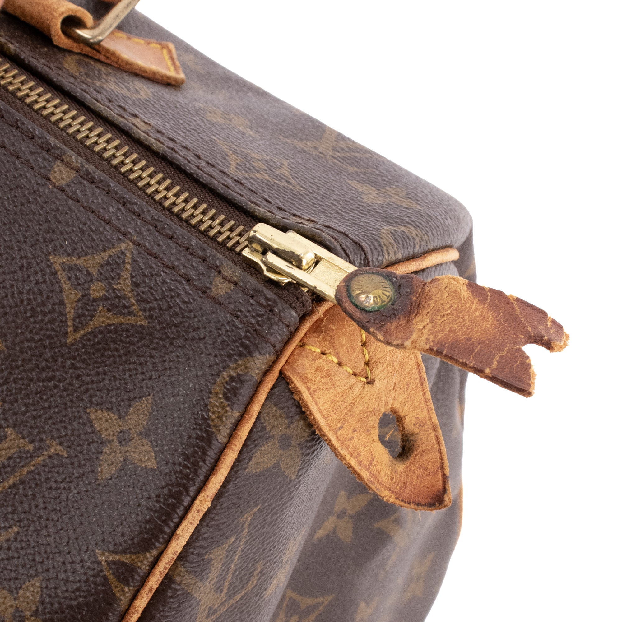 LOUIS VUITTON - Sac à main Speedy 30 Louis Vuitton en toile enduite monogrammée vintage