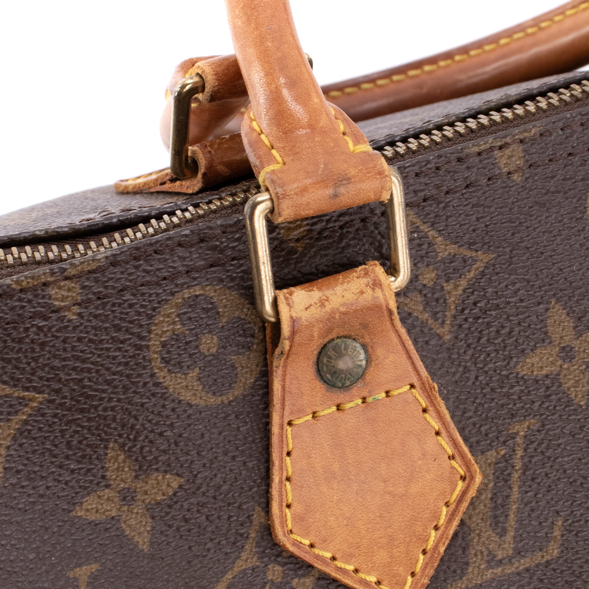 LOUIS VUITTON - Sac à main Speedy 30 Louis Vuitton en toile enduite monogrammée vintage