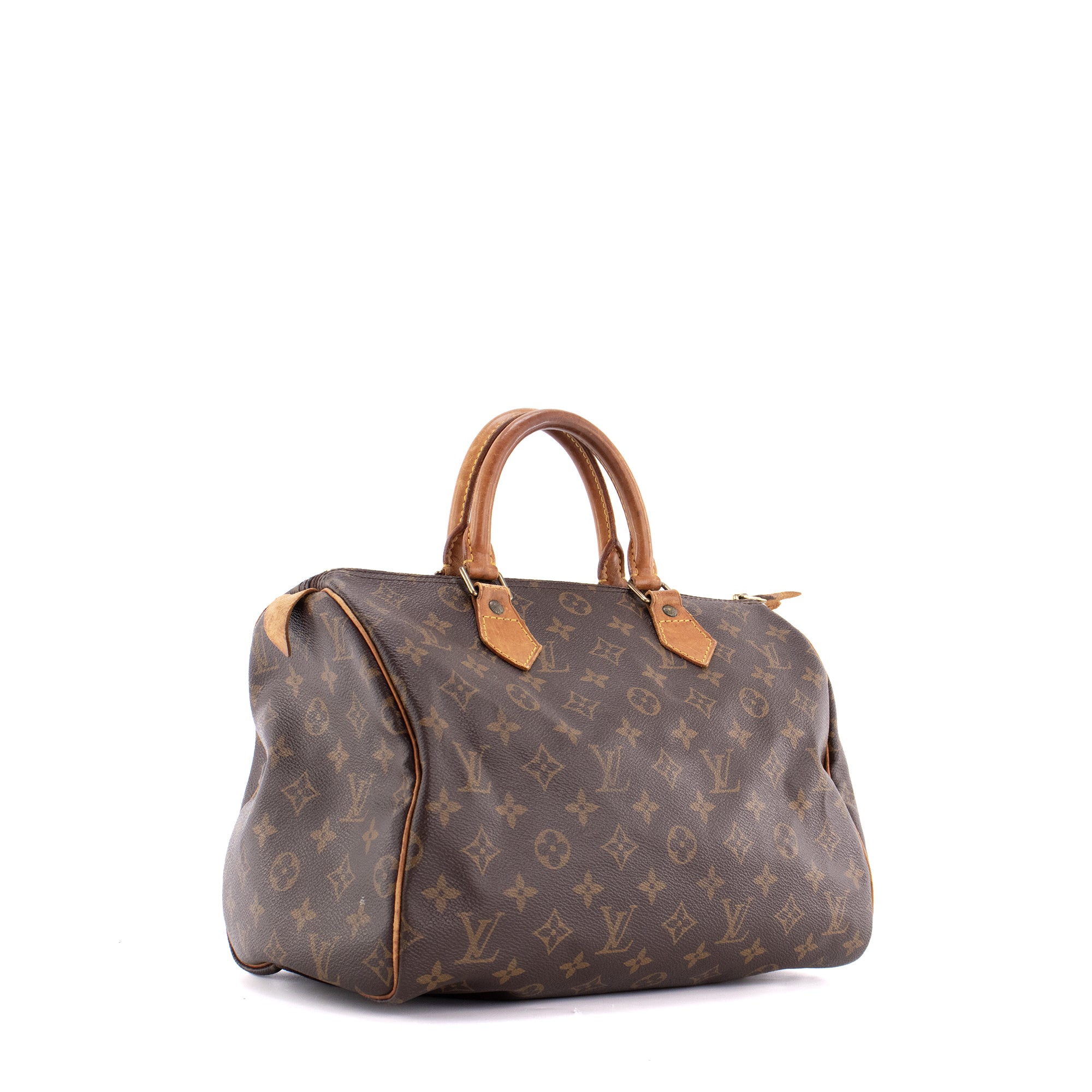 LOUIS VUITTON - Sac à main Speedy 30 Louis Vuitton en toile enduite monogrammée vintage