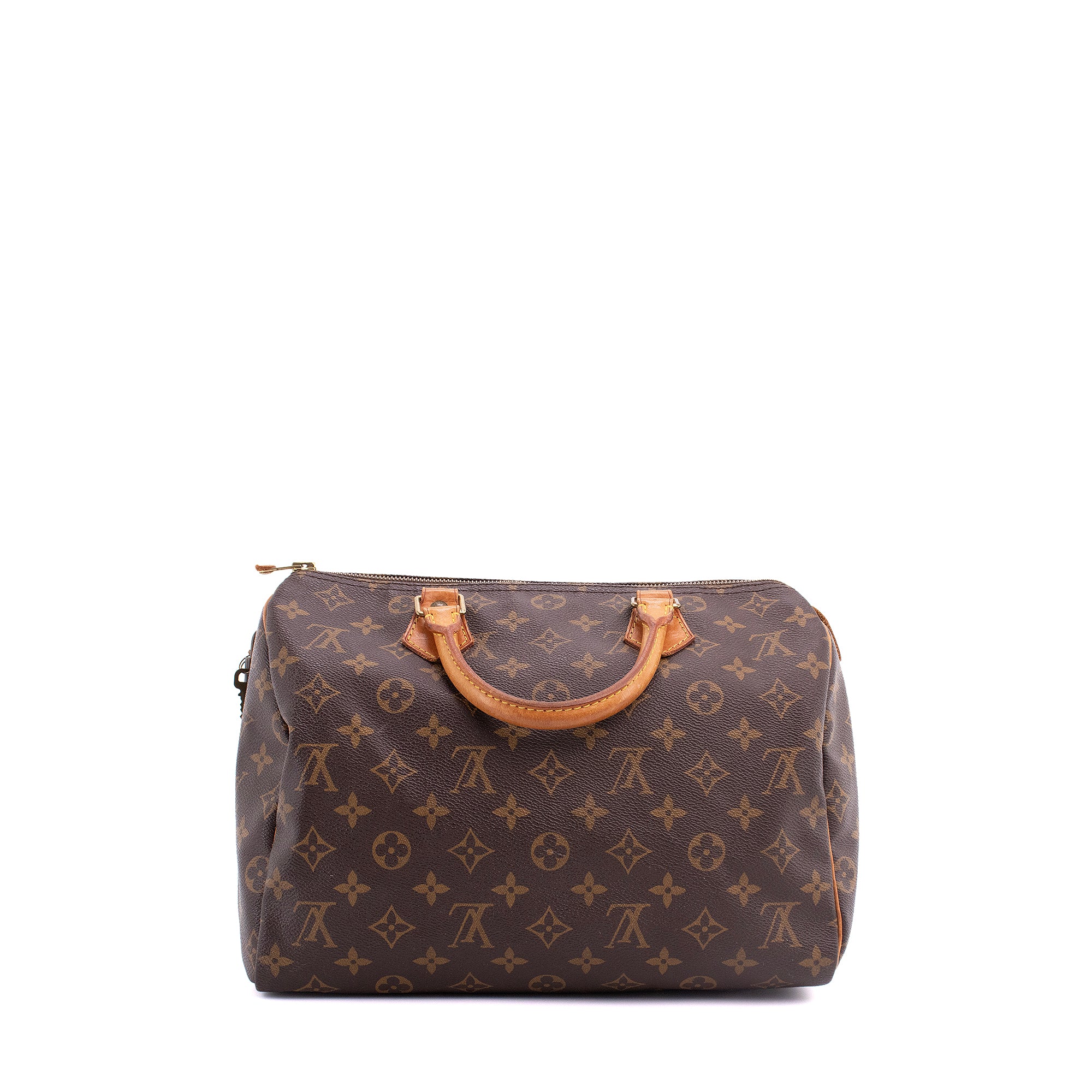 LOUIS VUITTON - Sac à main Speedy 30 Louis Vuitton en toile enduite monogrammée vintage