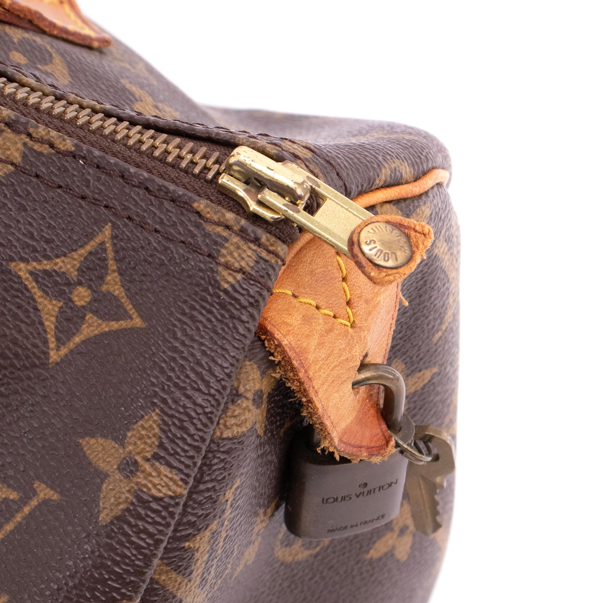 LOUIS VUITTON - Sac à main Speedy 30 Louis Vuitton en toile enduite monogrammée vintage