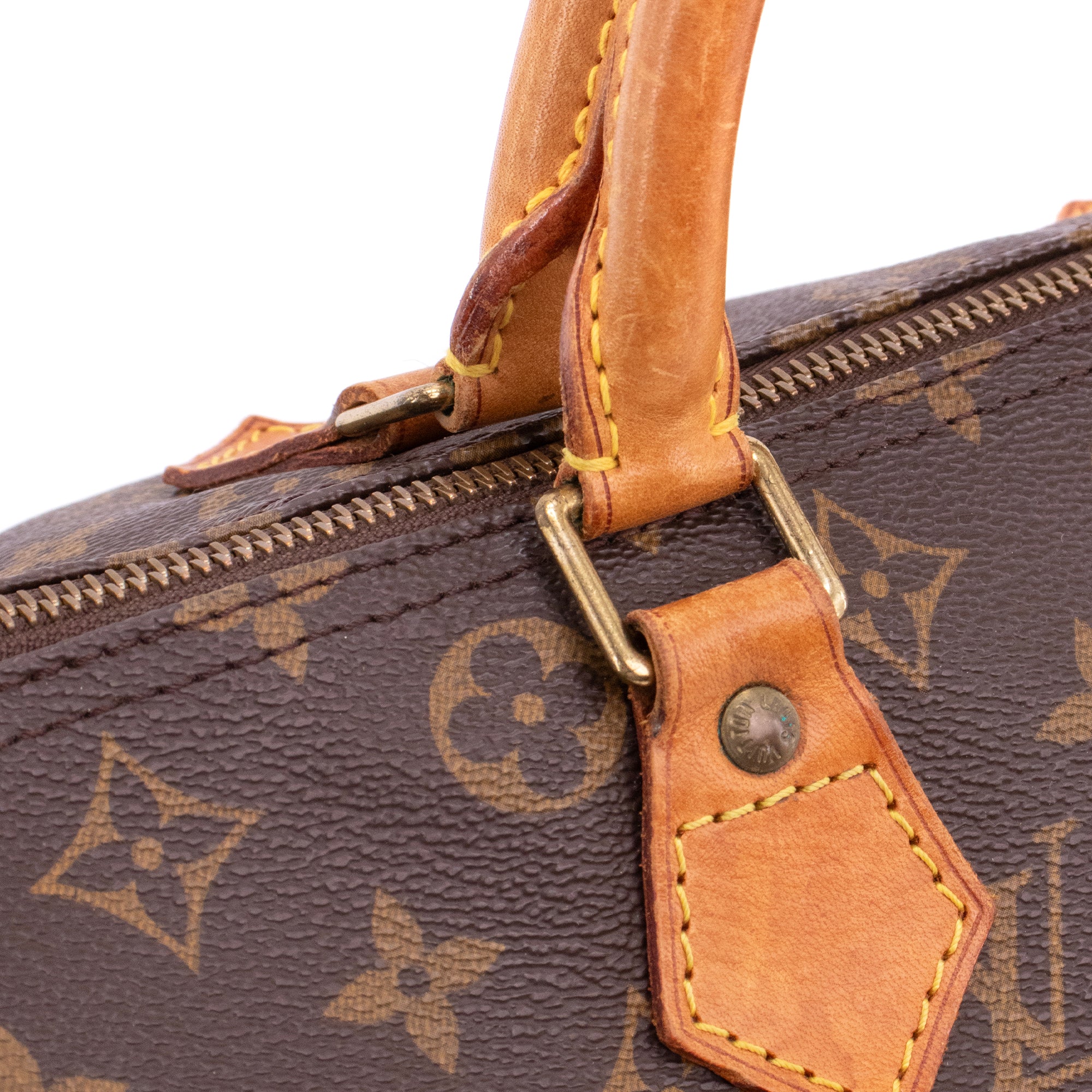 LOUIS VUITTON - Sac à main Speedy 30 Louis Vuitton en toile enduite monogrammée vintage