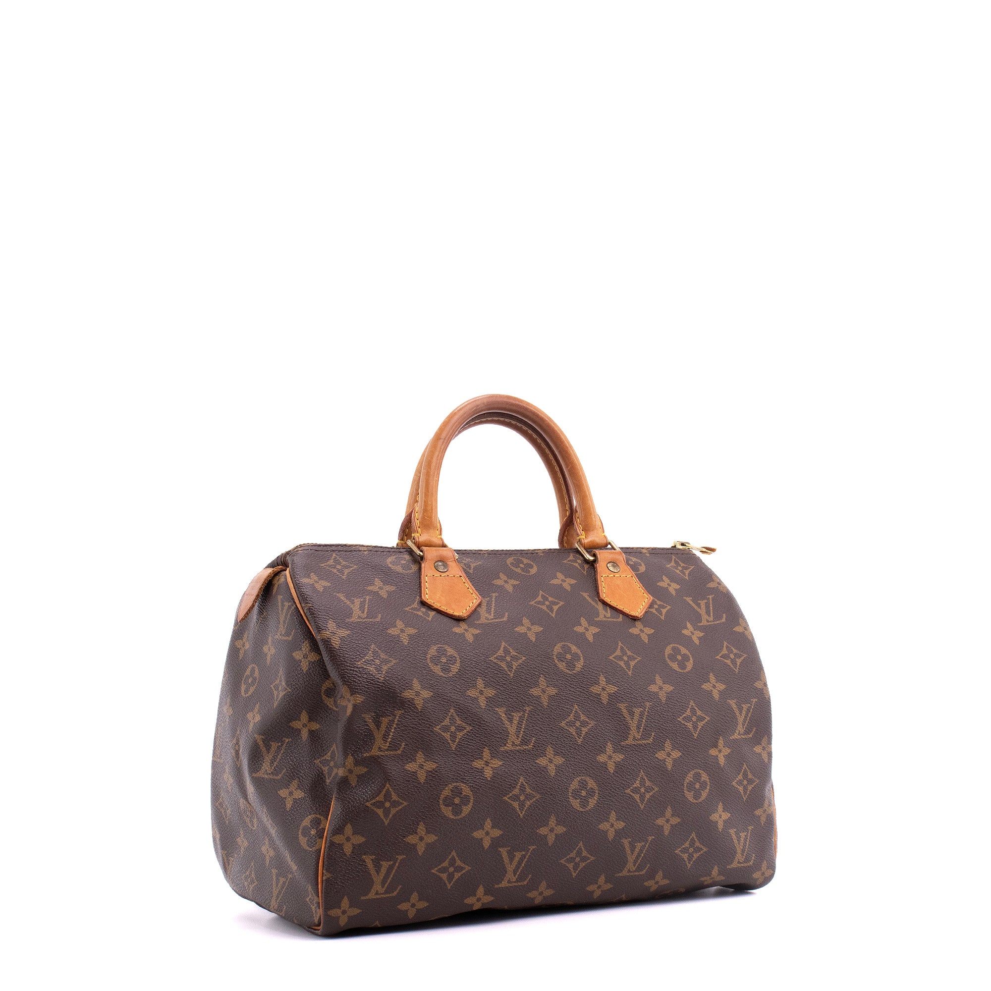 LOUIS VUITTON - Sac à main Speedy 30 Louis Vuitton en toile enduite monogrammée vintage