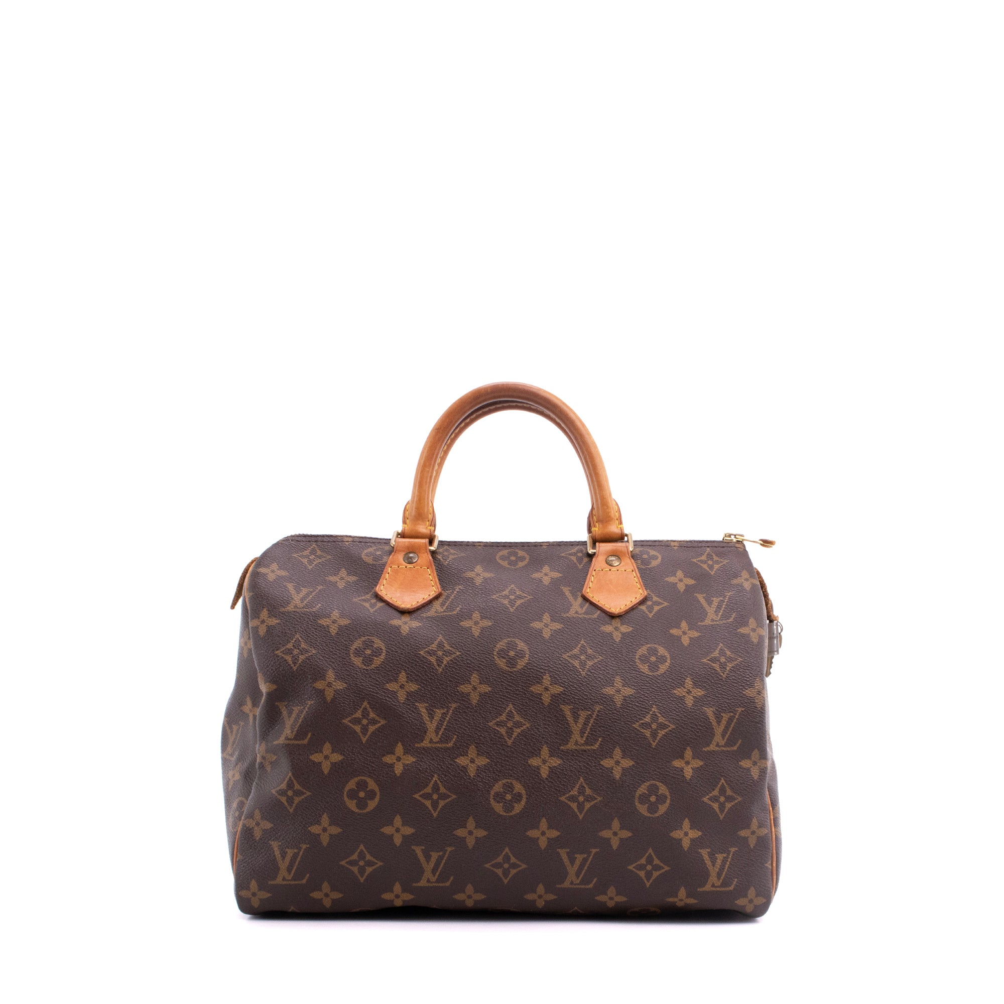 LOUIS VUITTON - Sac à main Speedy 30 Louis Vuitton en toile enduite monogrammée vintage