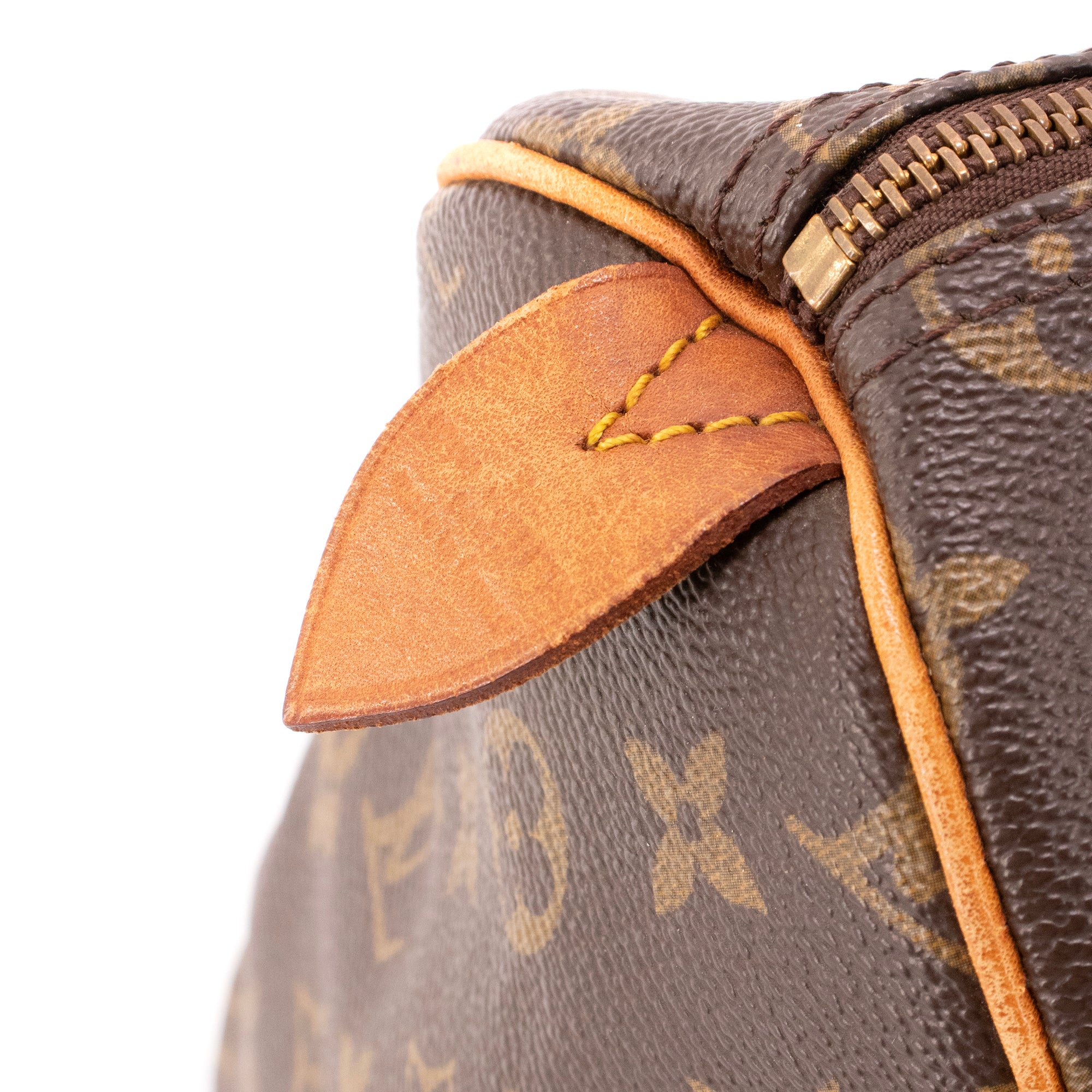 LOUIS VUITTON - Sac à main Speedy 35 Louis Vuitton en toile enduite monogrammée vintage