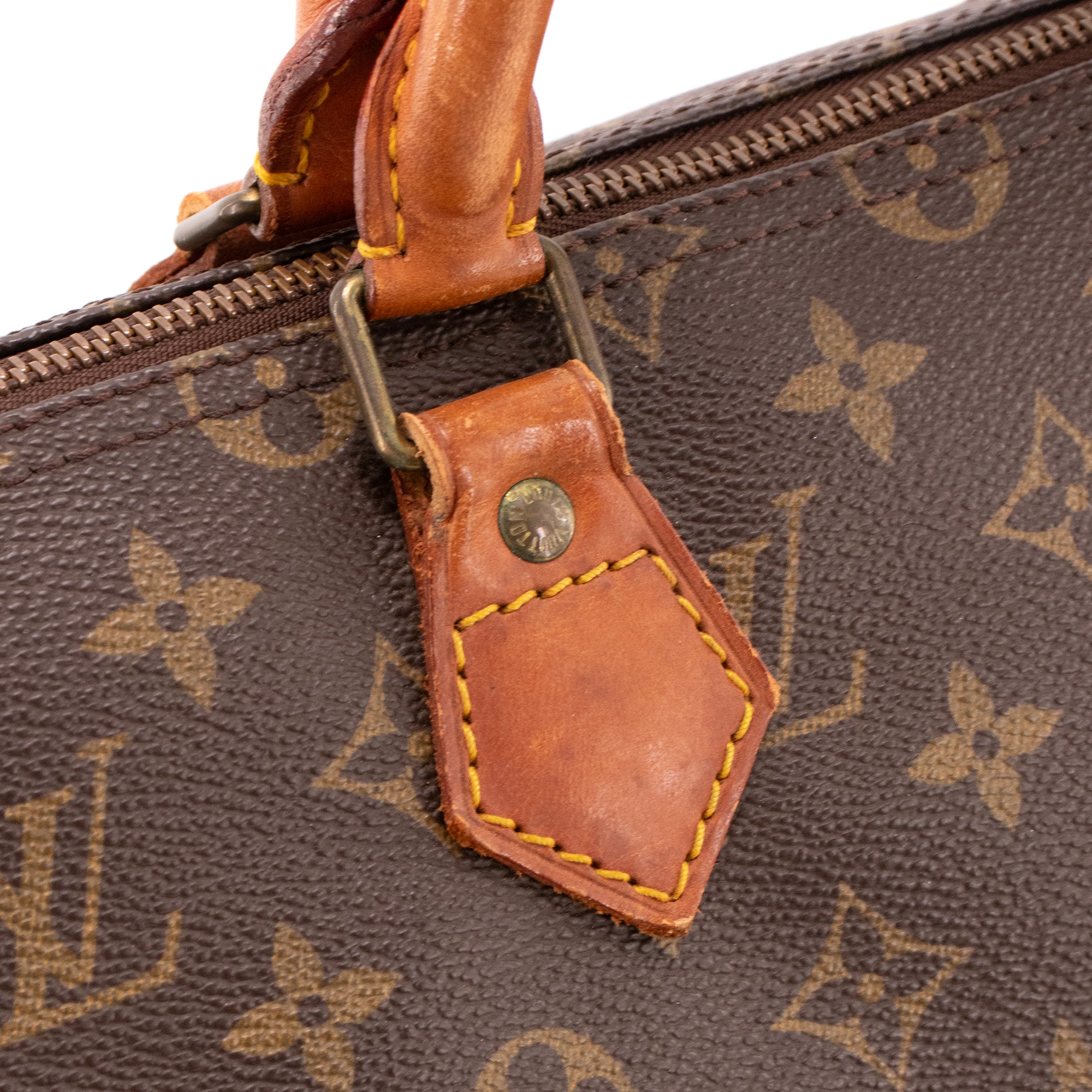 LOUIS VUITTON - Sac à main Speedy 35 Louis Vuitton en toile enduite monogrammée vintage