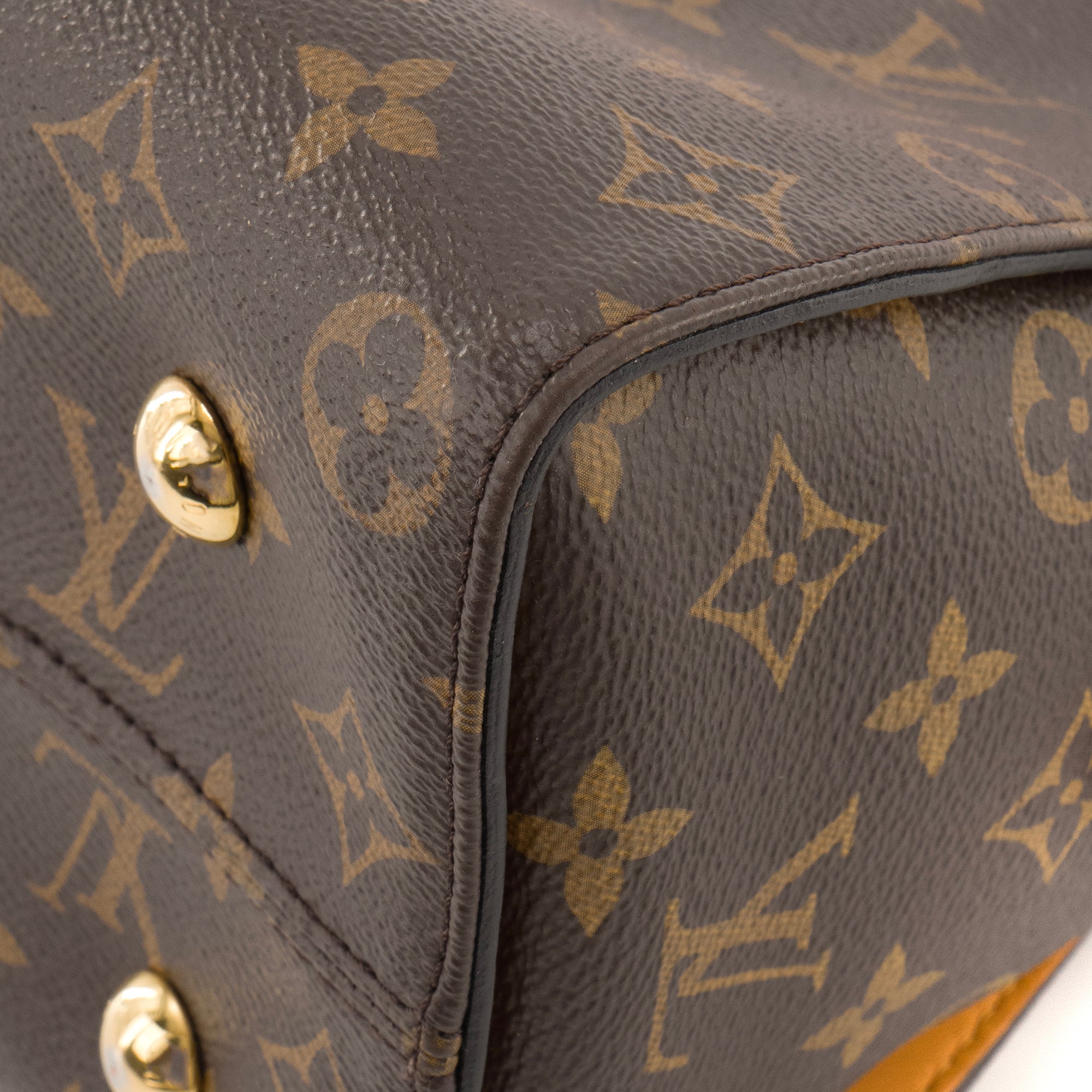 LOUIS VUITTON - Sac à main Tuileries Louis Vuitton en toile enduite monogrammée et cuir noir