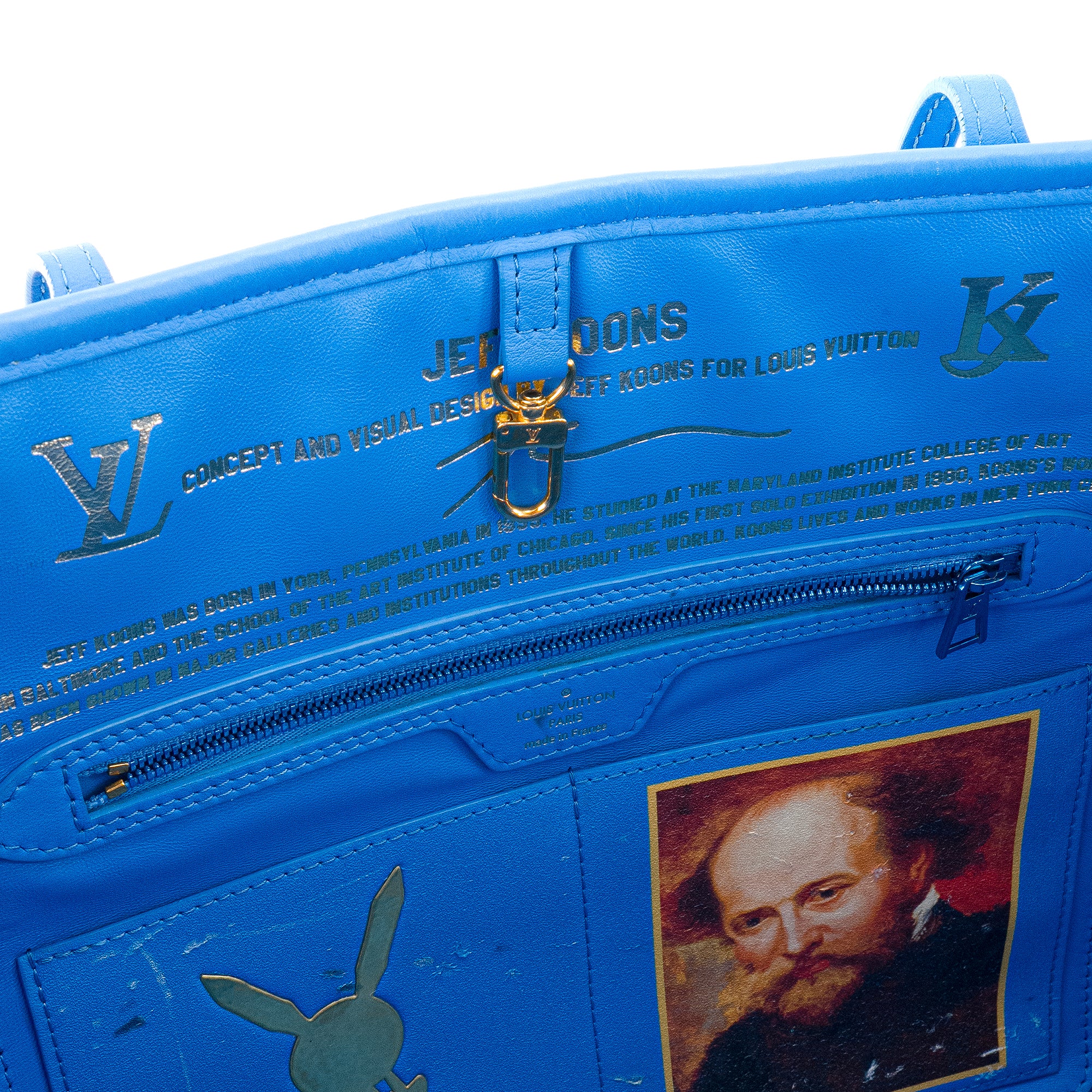 LOUIS VUITTON - Sac cabas Neverfull MM Louis Vuitton x Jeff Koons en toile enduite édition limitée Rubens