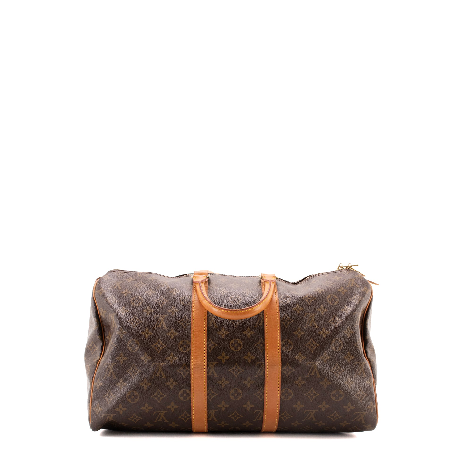 LOUIS VUITTON - Sac de voyage Keepall 45 Louis Vuitton en toile enduite monogrammée vintage