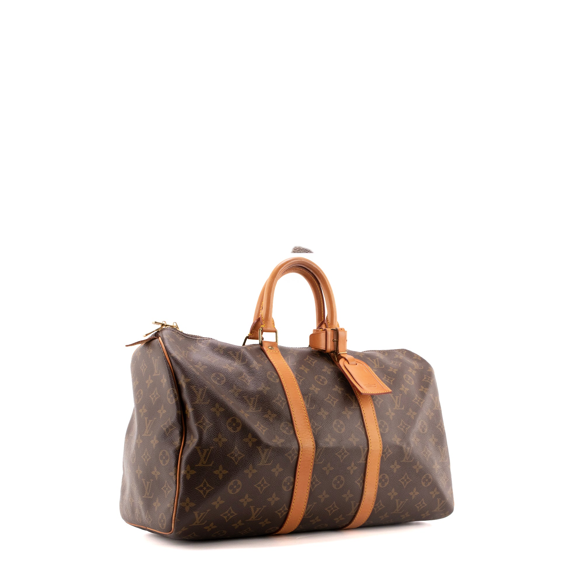 LOUIS VUITTON - Sac de voyage Keepall 45 Louis Vuitton en toile enduite monogrammée vintage