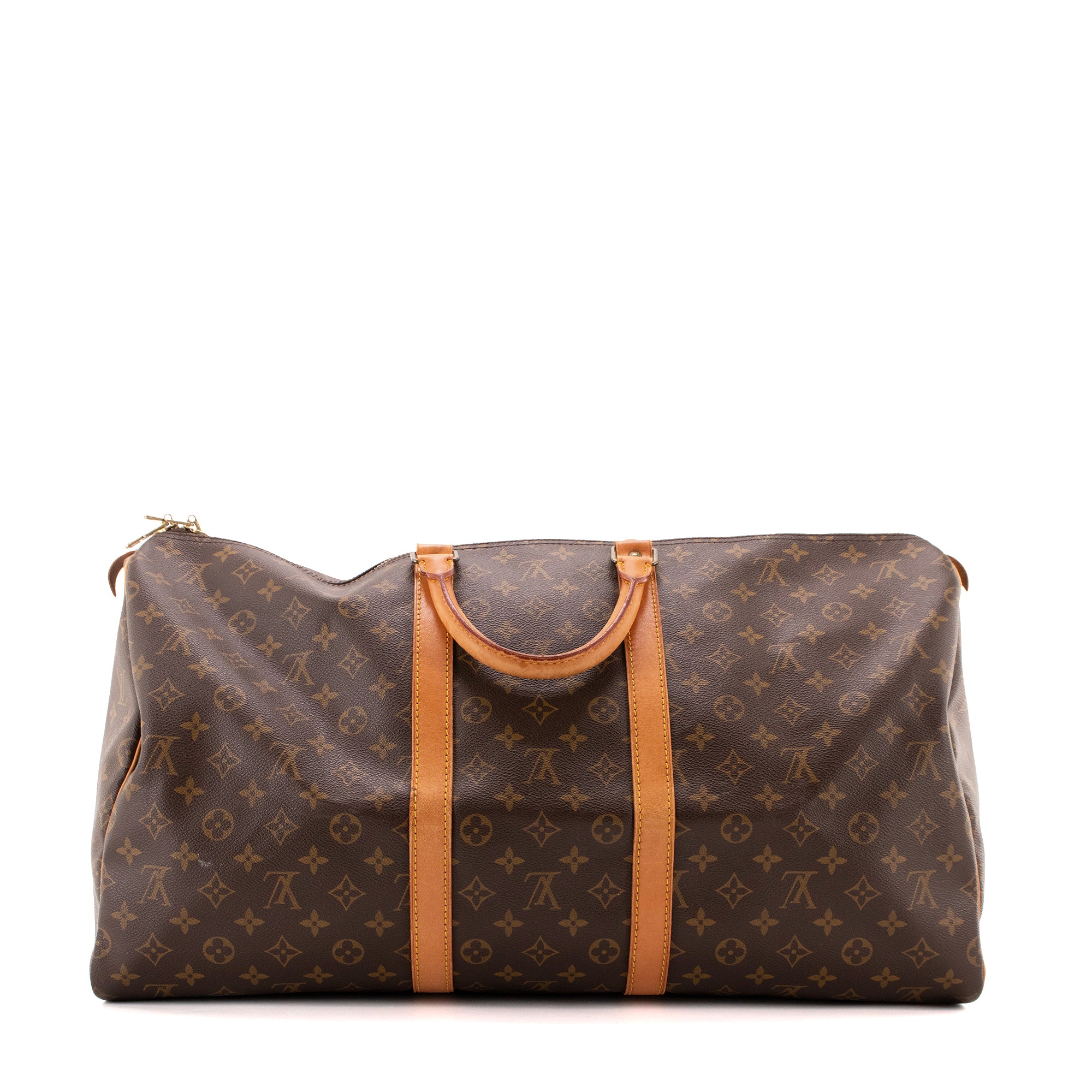 LOUIS VUITTON - Sac de voyage Keepall 55 Louis Vuitton en toile monogrammée vintage
