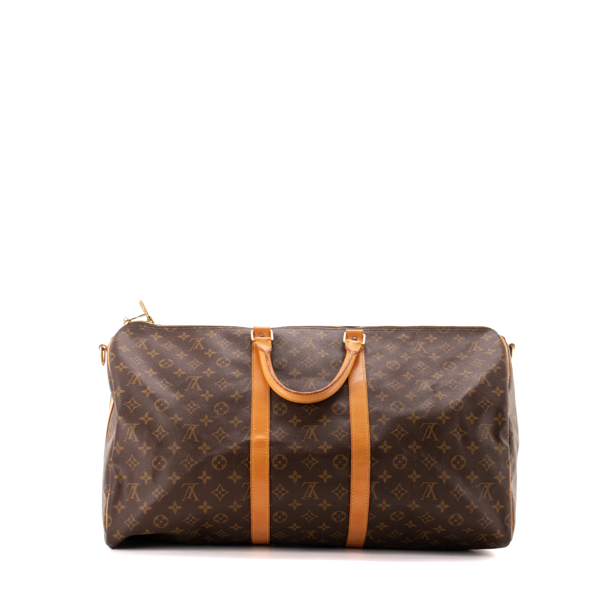 LOUIS VUITTON - Sac de voyage Keepall 55 Louis Vuitton en toile enduite monogrammée vintage